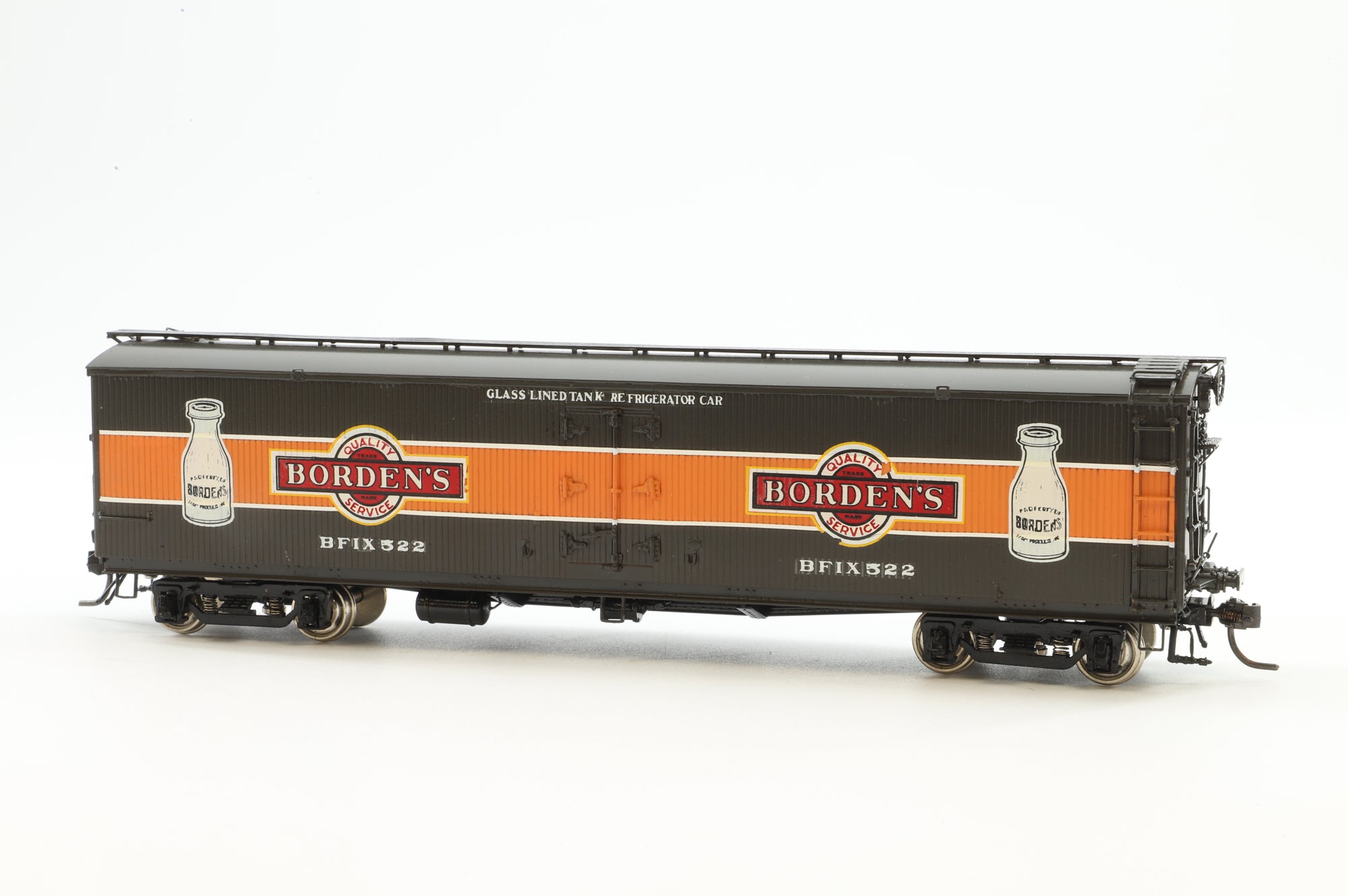Iron Horse Models HO Brass 15692 Pfaulder Wood Sheathed Milk Tank Car Bordens No.522