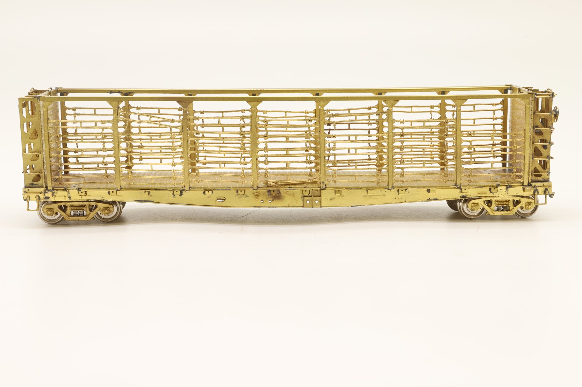 Overland Models HO Brass 3022 UP Tie Car F-70-1 w/ Movable Bar Assemblies on Sides Unpainted