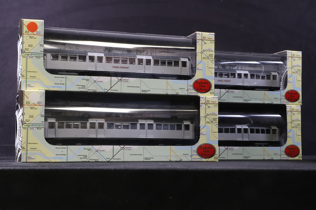 Exclusive First Editions/Gilbow 1:76 Static Model 1959 Piccadilly Line Tube Stock 4 Car EMU in London Transport Unpainted Aluminium Livery