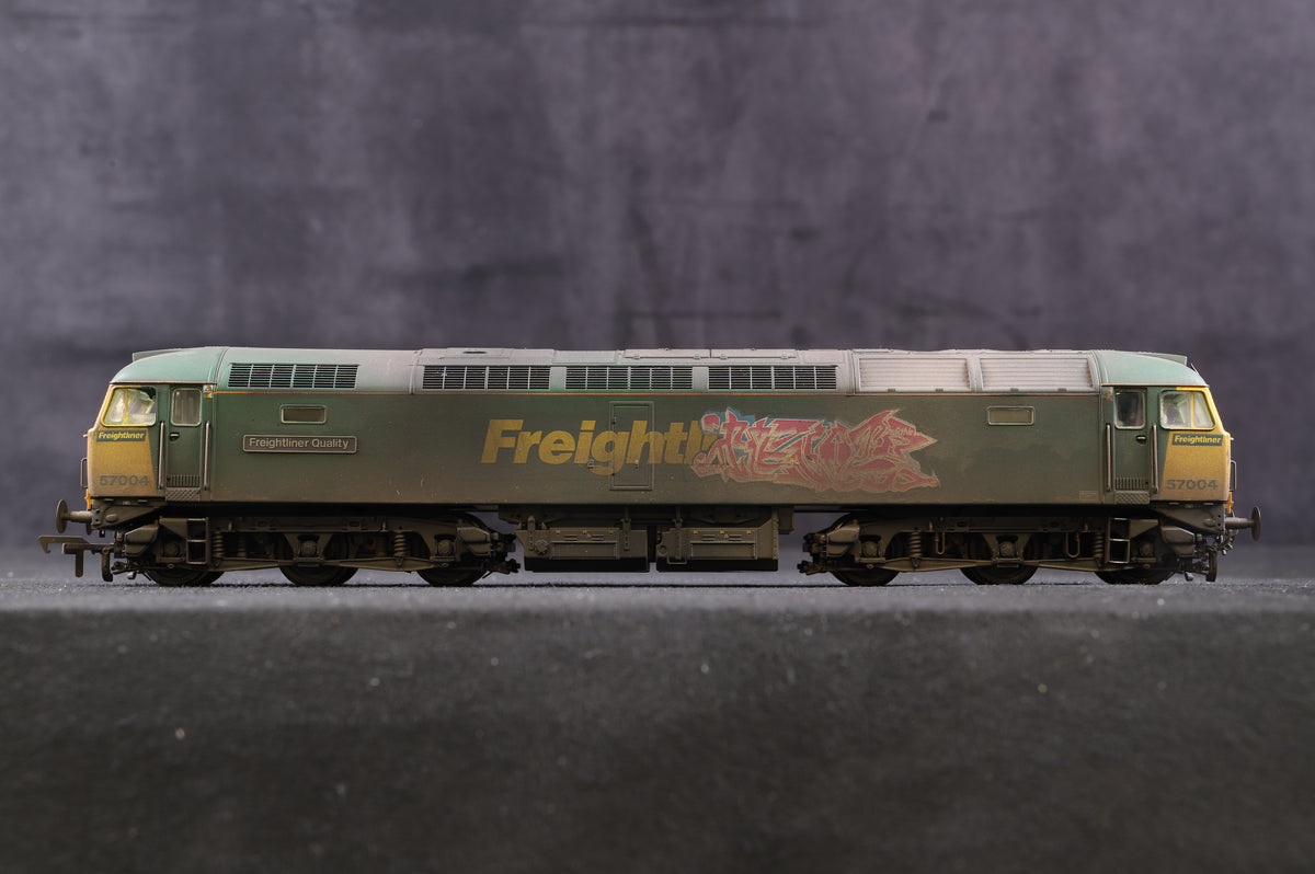 Bachmann OO Class 57 &#39;57004&#39; &#39;Freightliner Quality&#39; Freightliner Weathered, Renumbered &amp; Renamed