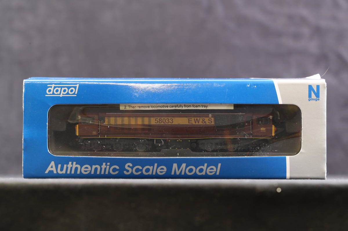 Dapol N ND103J Class 58 &#39;58033&#39; EWS Maroon &amp; Gold