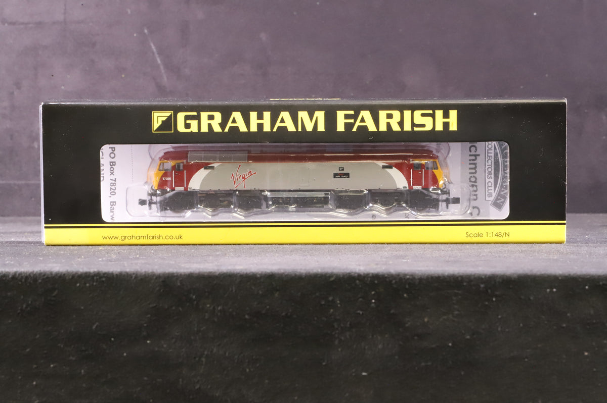 Graham Farish N 371-650A Class 57 &#39;57306&#39; Jeff Tracy&#39; Virgin DCC Fitted
