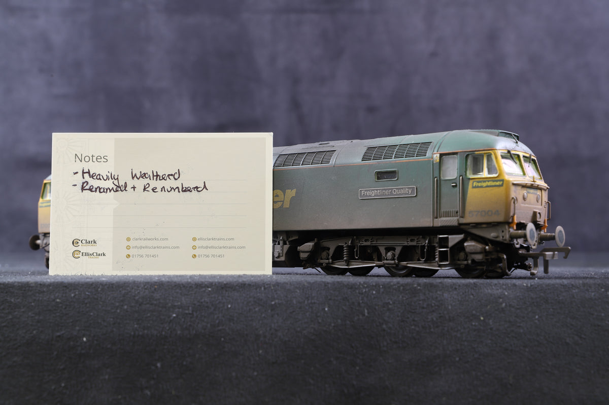 Bachmann OO Class 57 &#39;57004&#39; &#39;Freightliner Quality&#39; Freightliner Weathered, Renumbered &amp; Renamed