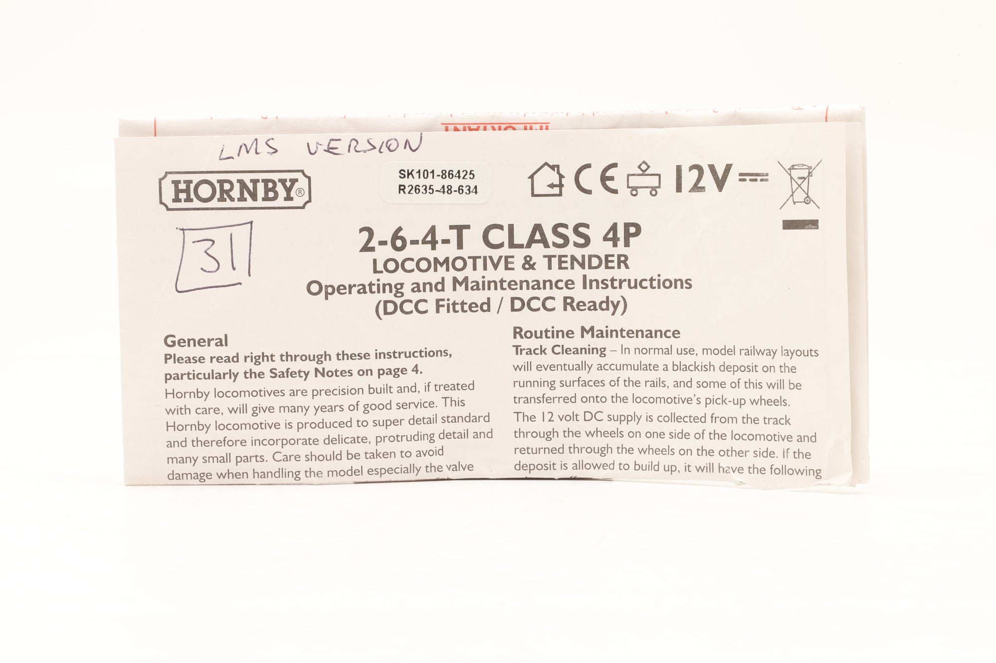 Hornby OO R2635 LMS Stanier 4MT Class 4P '2546' DCC Fitted