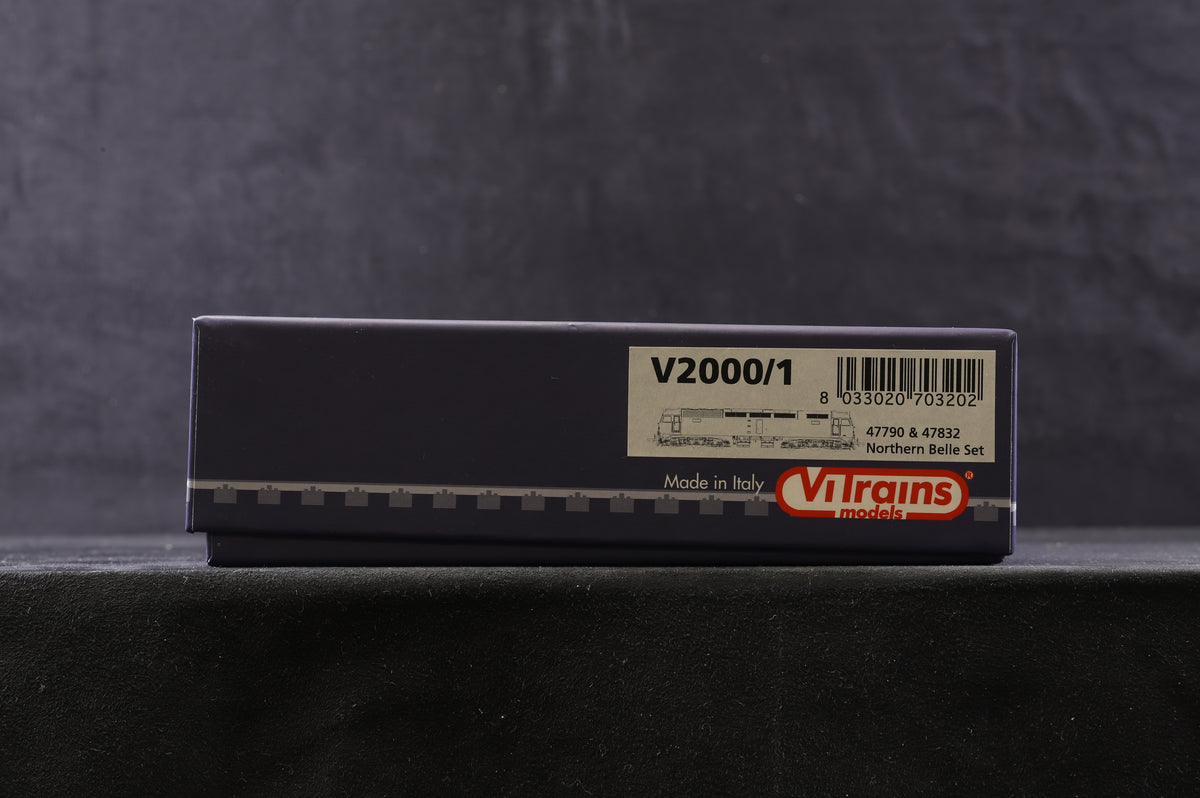 ViTrains OO V2000/2 Twin Pack 47s &#39;47790 &amp; 47832&#39; Northern Belle Set ltd Ed 227/ 400