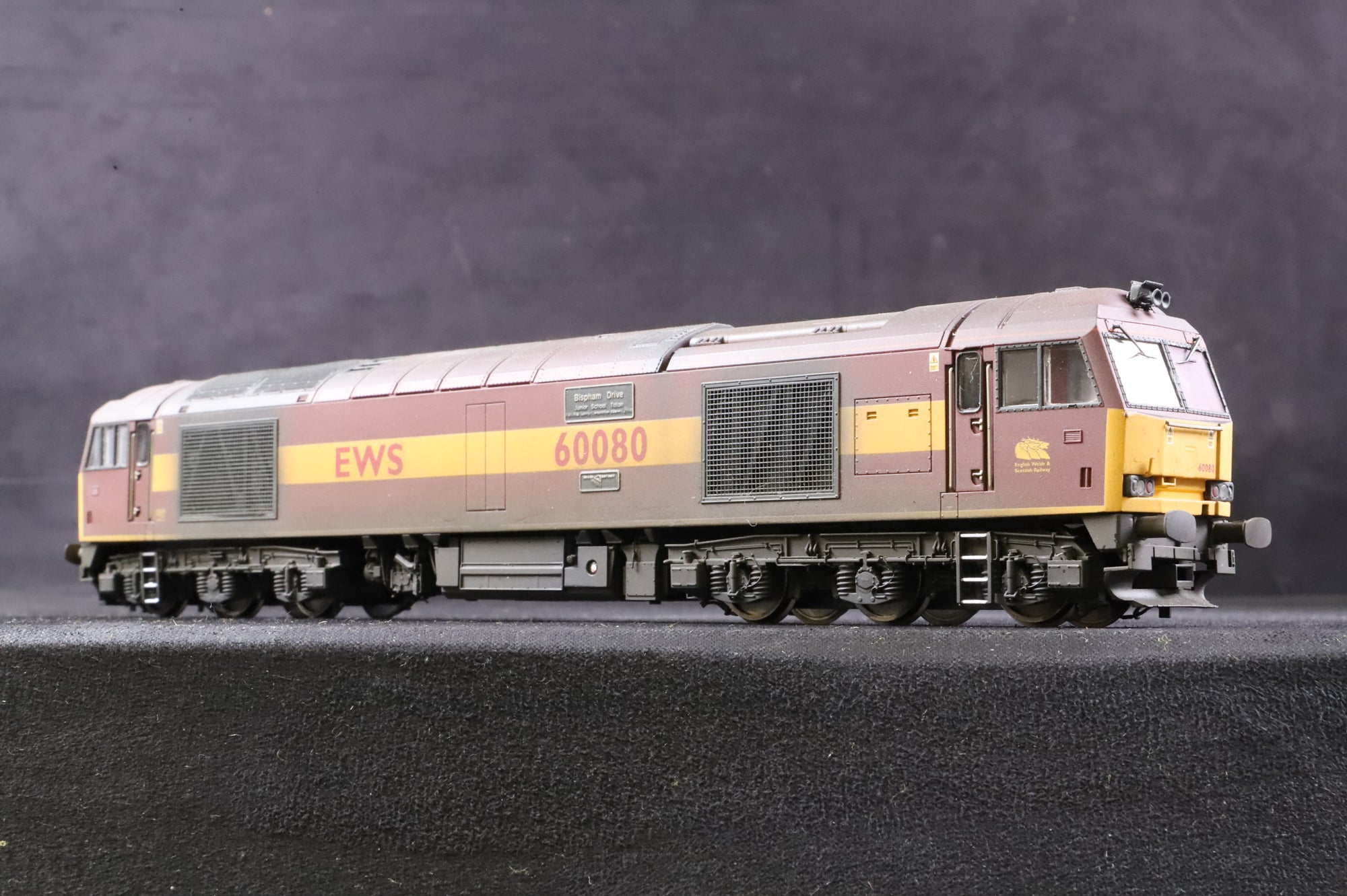 Hornby OO Class 60 60080 'Bispham Drive' in EWS Livery - Weathered
