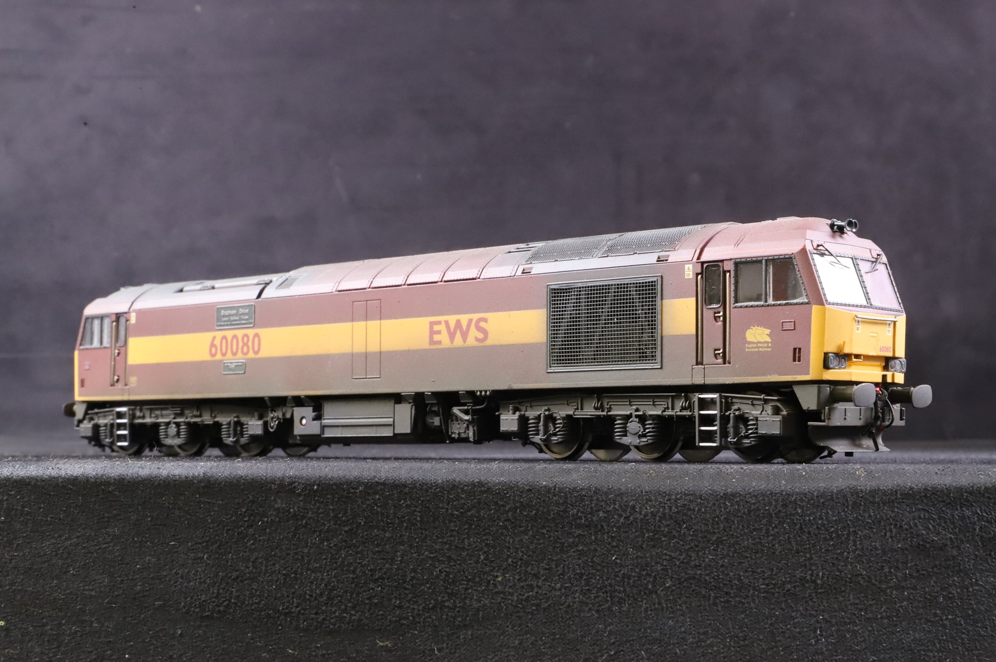 Hornby OO Class 60 60080 'Bispham Drive' in EWS Livery - Weathered