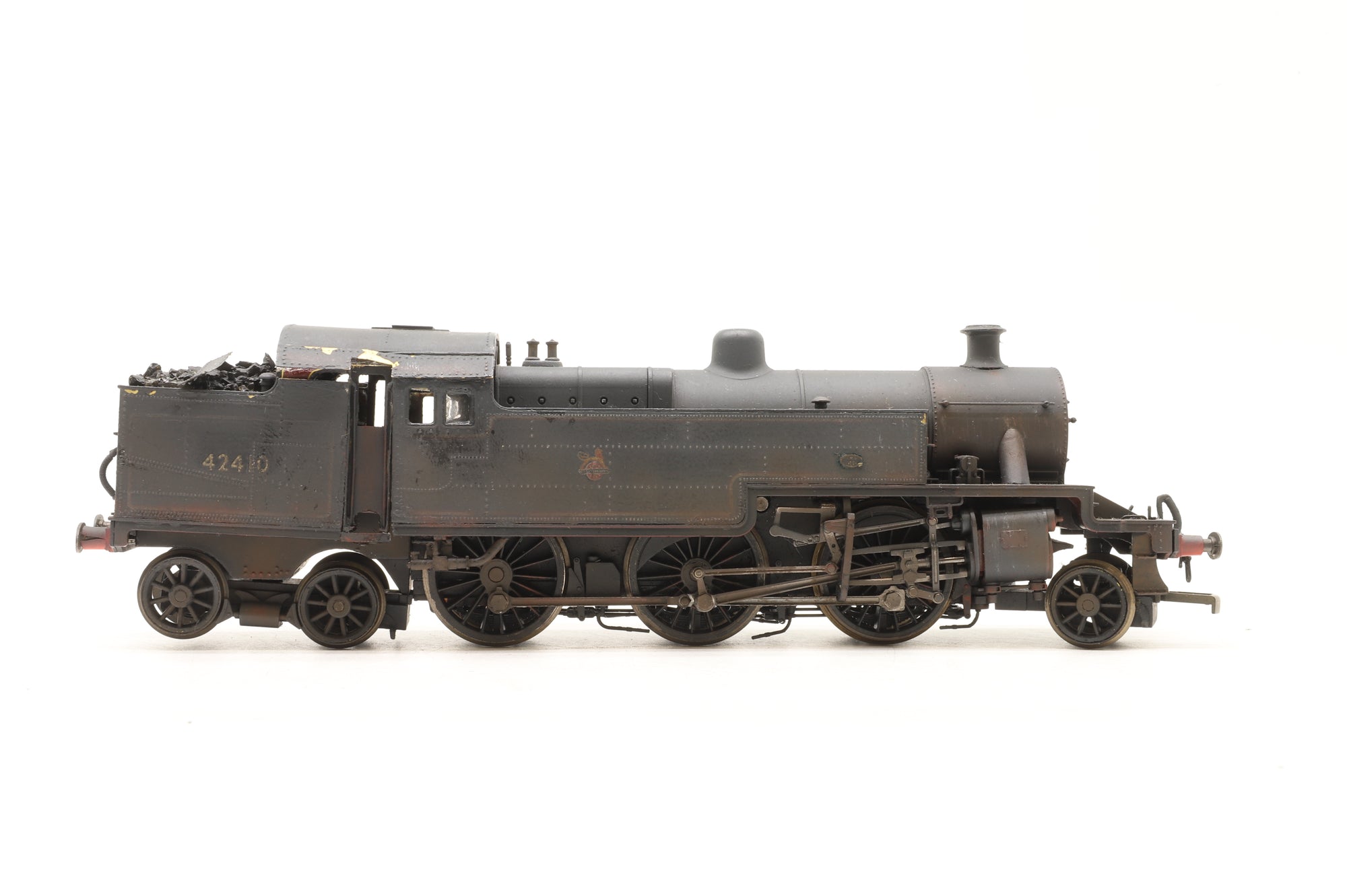 WORKSHOP Modified Hornby OO Fowler 4P '42410' BR Lined Black E/C Weathered & Repainted