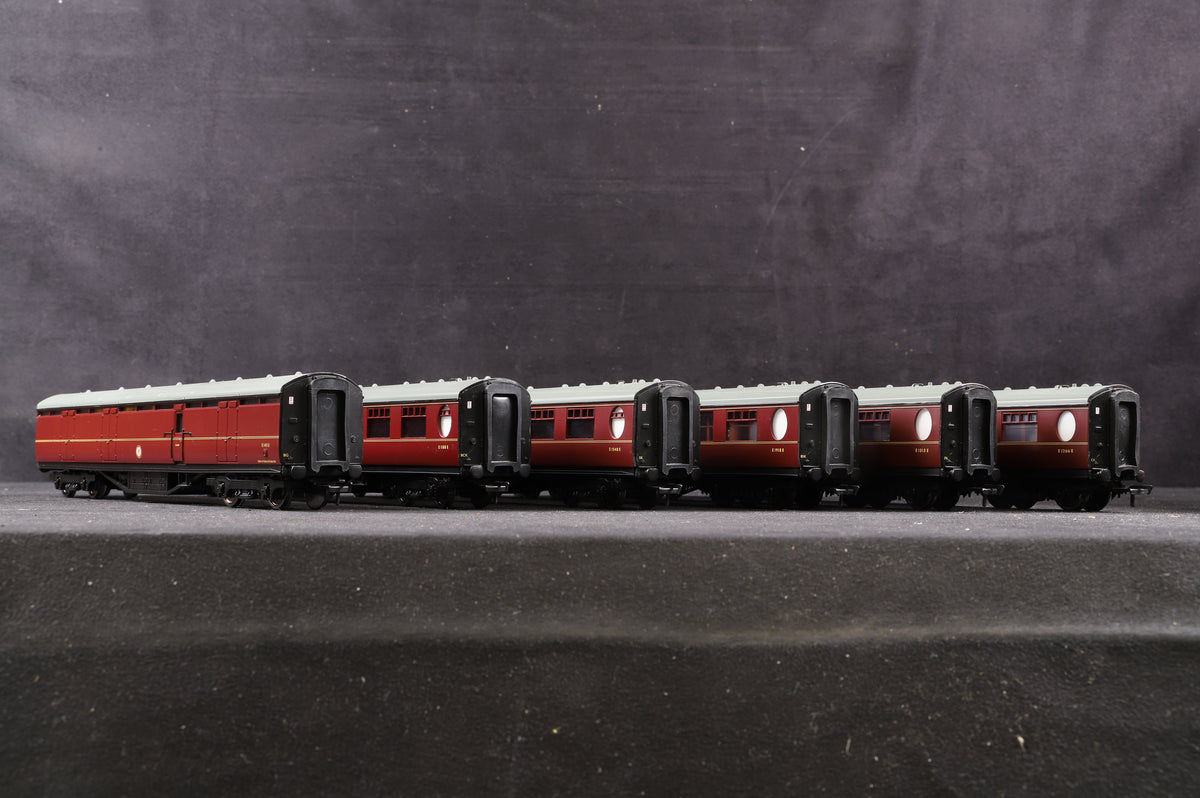 Bachmann OO Rake Of 6 LNER Thompson Coaches BR Crimson &amp; Cream