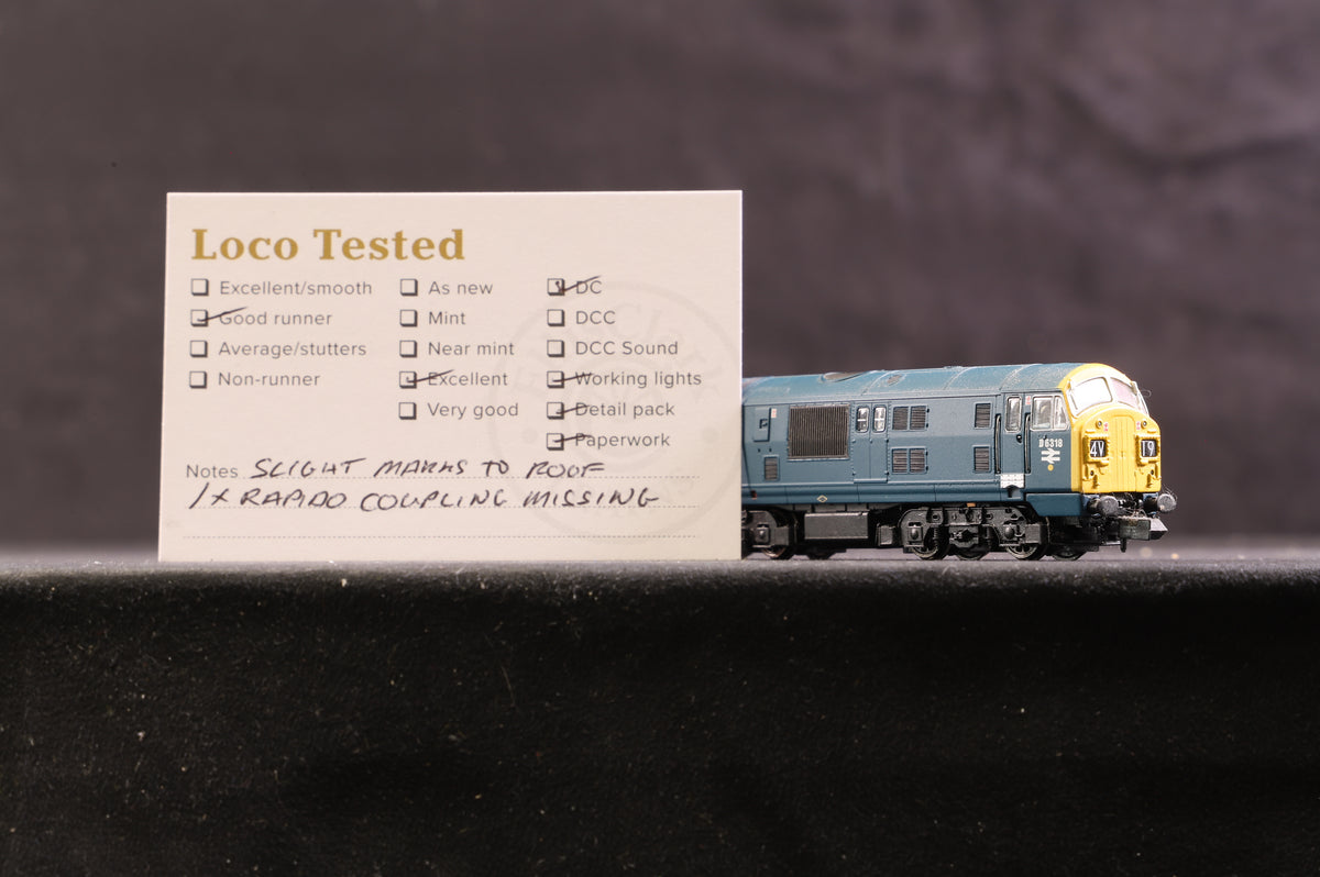 Dapol N 2D-012-001 BR Blue Class 22 &#39;D6318&#39; w/Full Yellow Warning Panel