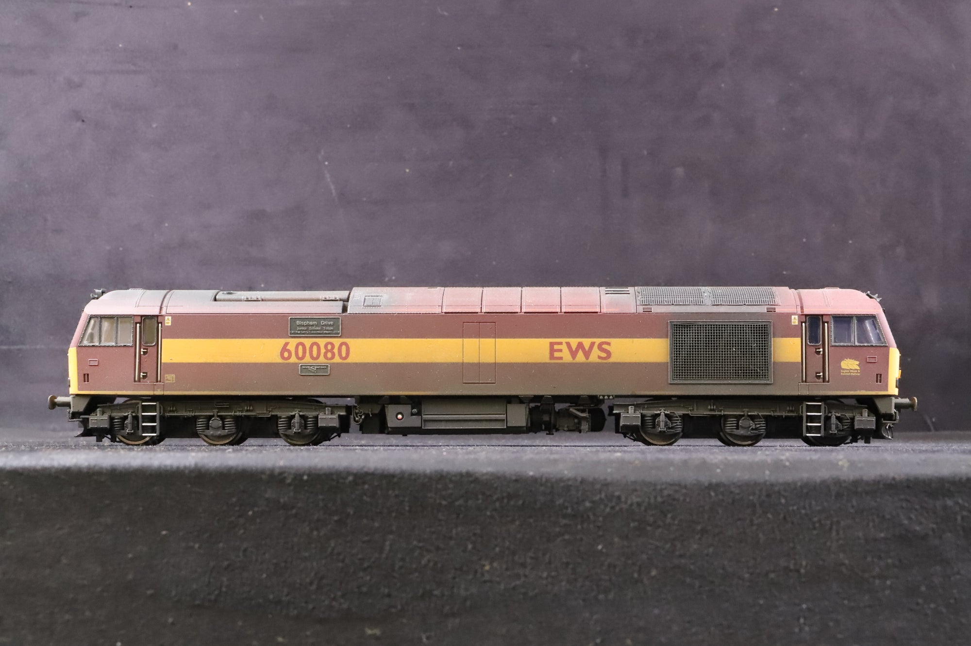 Hornby OO Class 60 60080 'Bispham Drive' in EWS Livery - Weathered