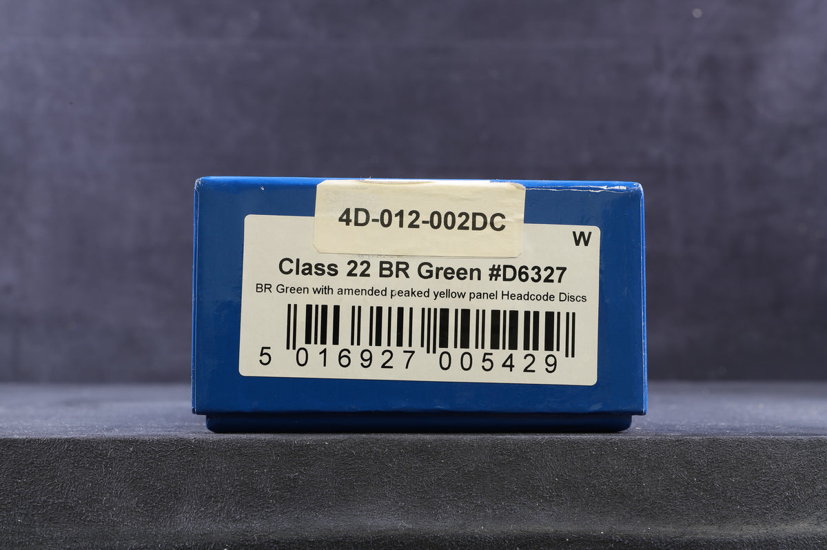 Dapol OO Class 22 BR Green &#39;D6327&#39; With Amended Peaked Yellow Panel Headcode Discs, DCC