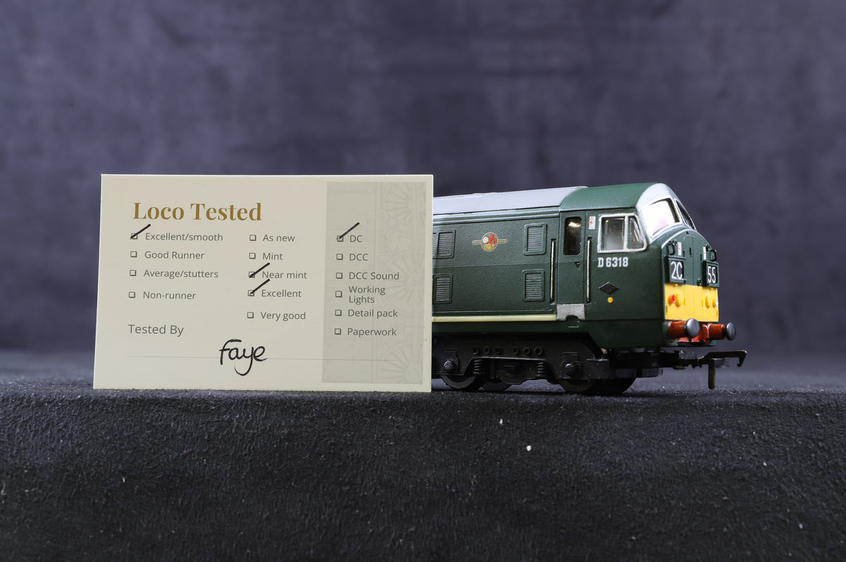 Silver Fox Models OO Class 22 Diesel Locomotive &#39;D6313&#39; BR Green SYP L/C