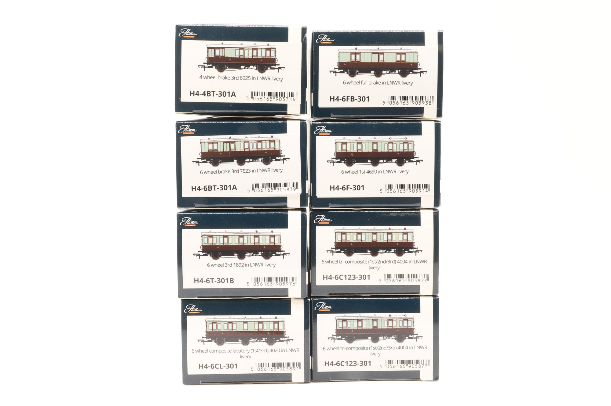 Hattons OO Rake Of 8 LNWR Genesis Coaches