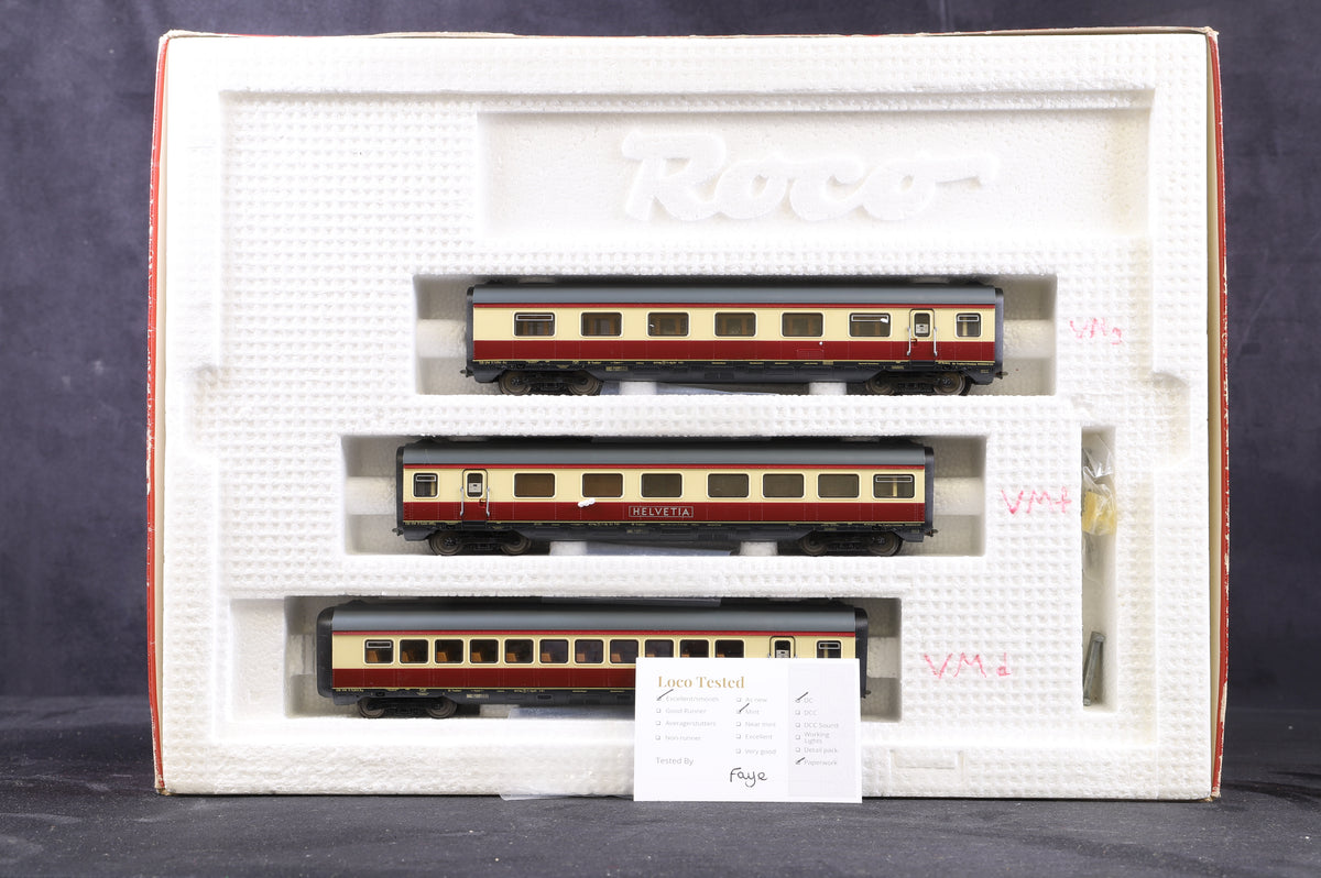 Roco HO 04183A &amp; 04070A BR VT 11.5 (VT601) TEE 7 Car Train Pack