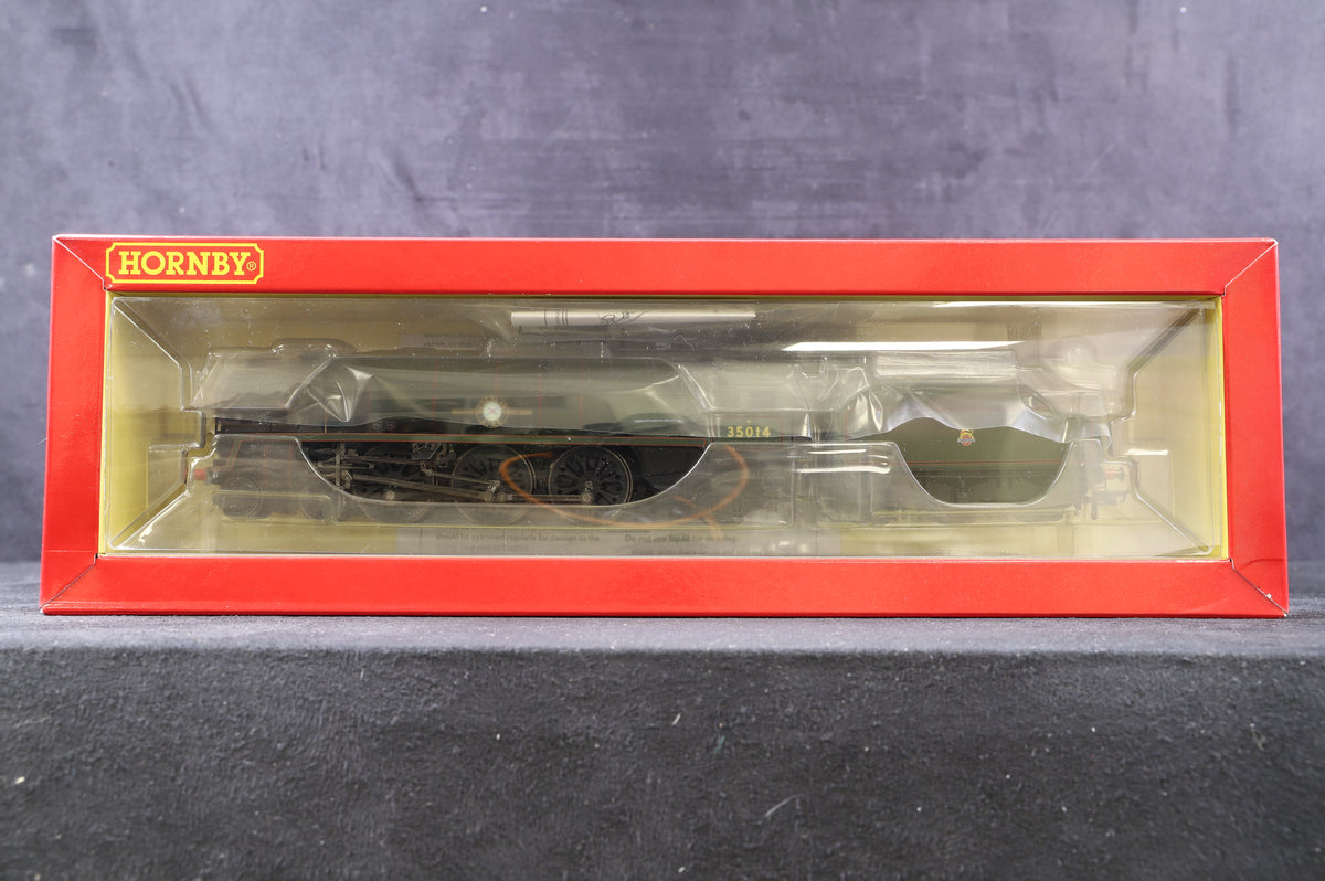 Hornby OO R3566 Merchant Navy Class &#39;35014&#39; &#39;Nederland Line&#39; BR Lined Green E/C