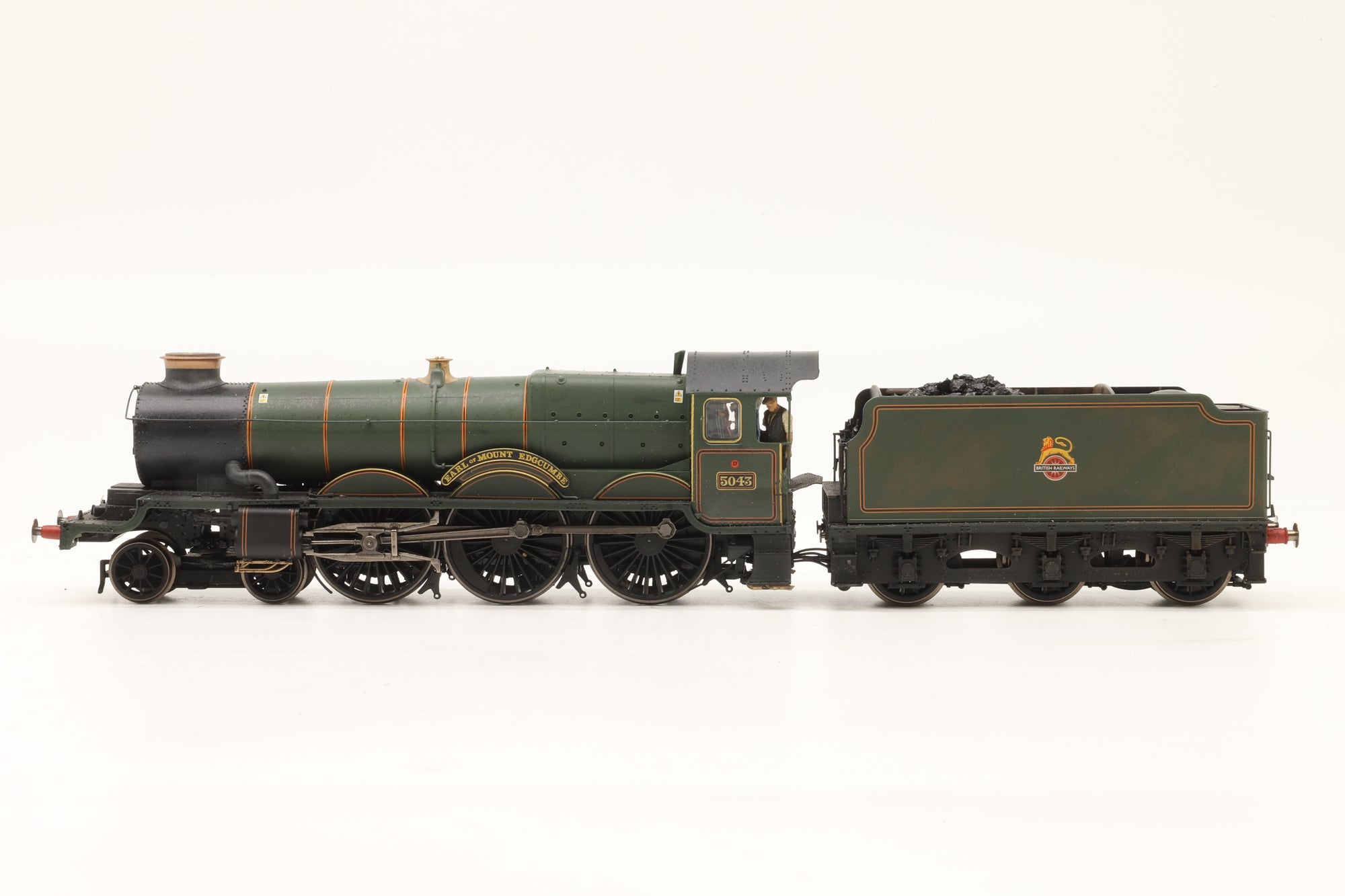 WORKSHOP Hornby OO R3301 Case Class '5043' 'Earl Of Mount Edgecumbe' BR Lined Green E/C Weathered DCC Sound