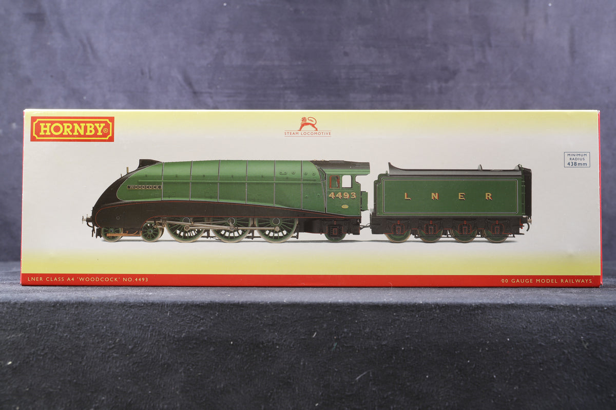 Hornby OO R3630 Class A4 &#39;Woodcock&#39; &#39;4493&#39; LNER Apple Green