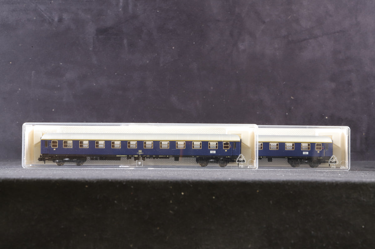 Fleischmann N 8888 Rake Of 2 Blue DB Coaches