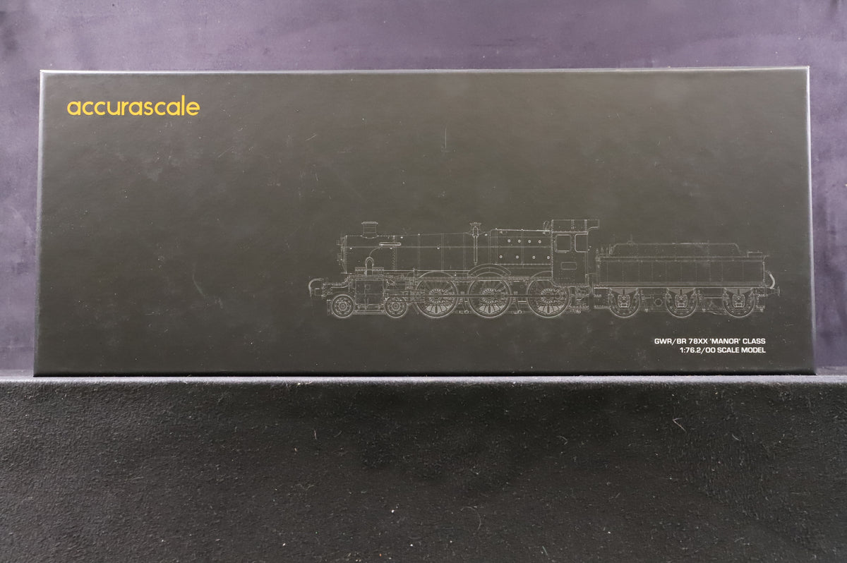 Accurascale OO ACC2500-7824 GWR Manor &#39;7824&#39; &#39;Iford Manor&#39; BR Unlined Black (Large E/Crest) Era 4, DCC Sound