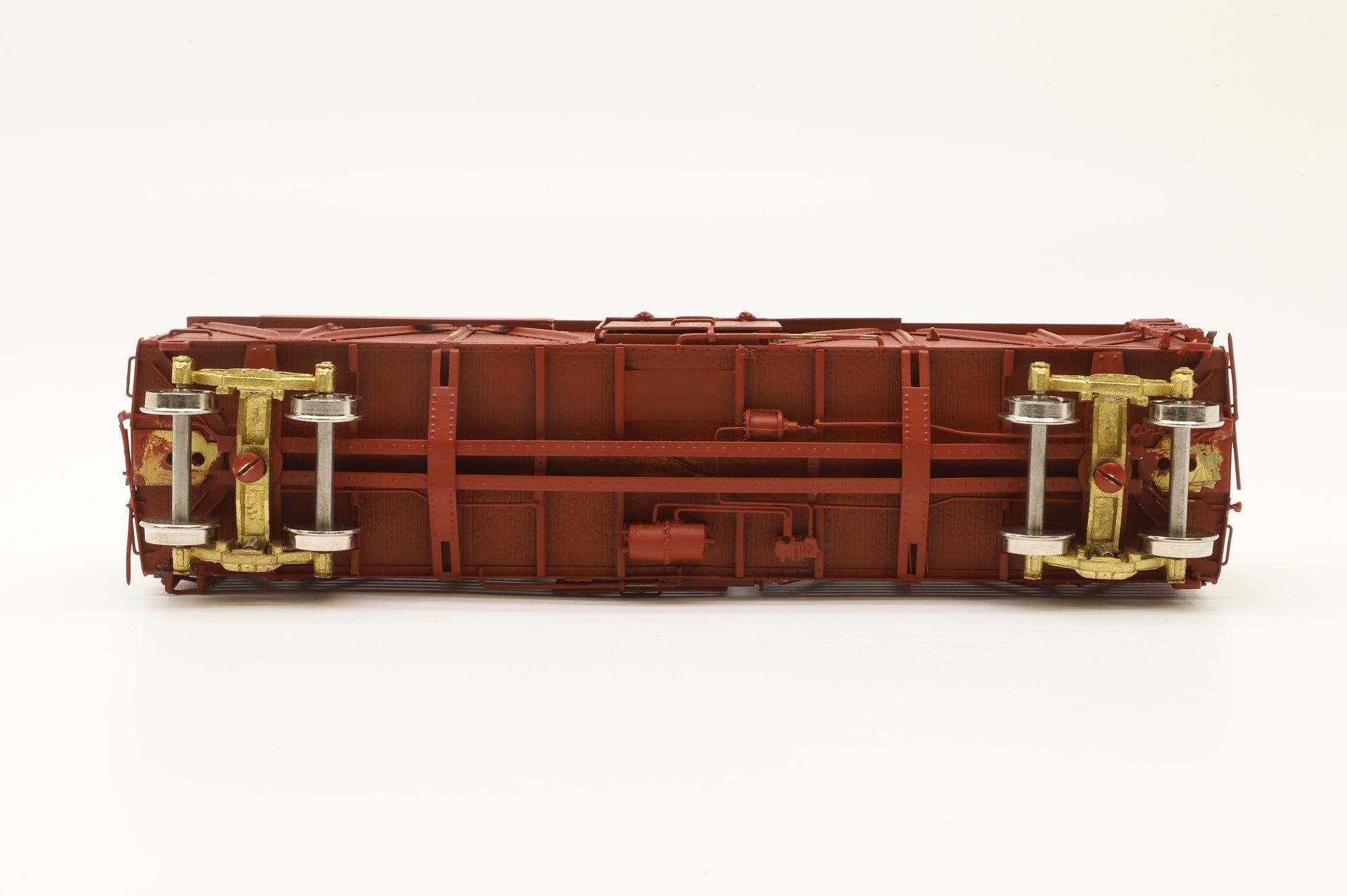 Iron Horse Models HO Brass 15594 PRR K-7 Single Deck Stock Car in Plain Brown