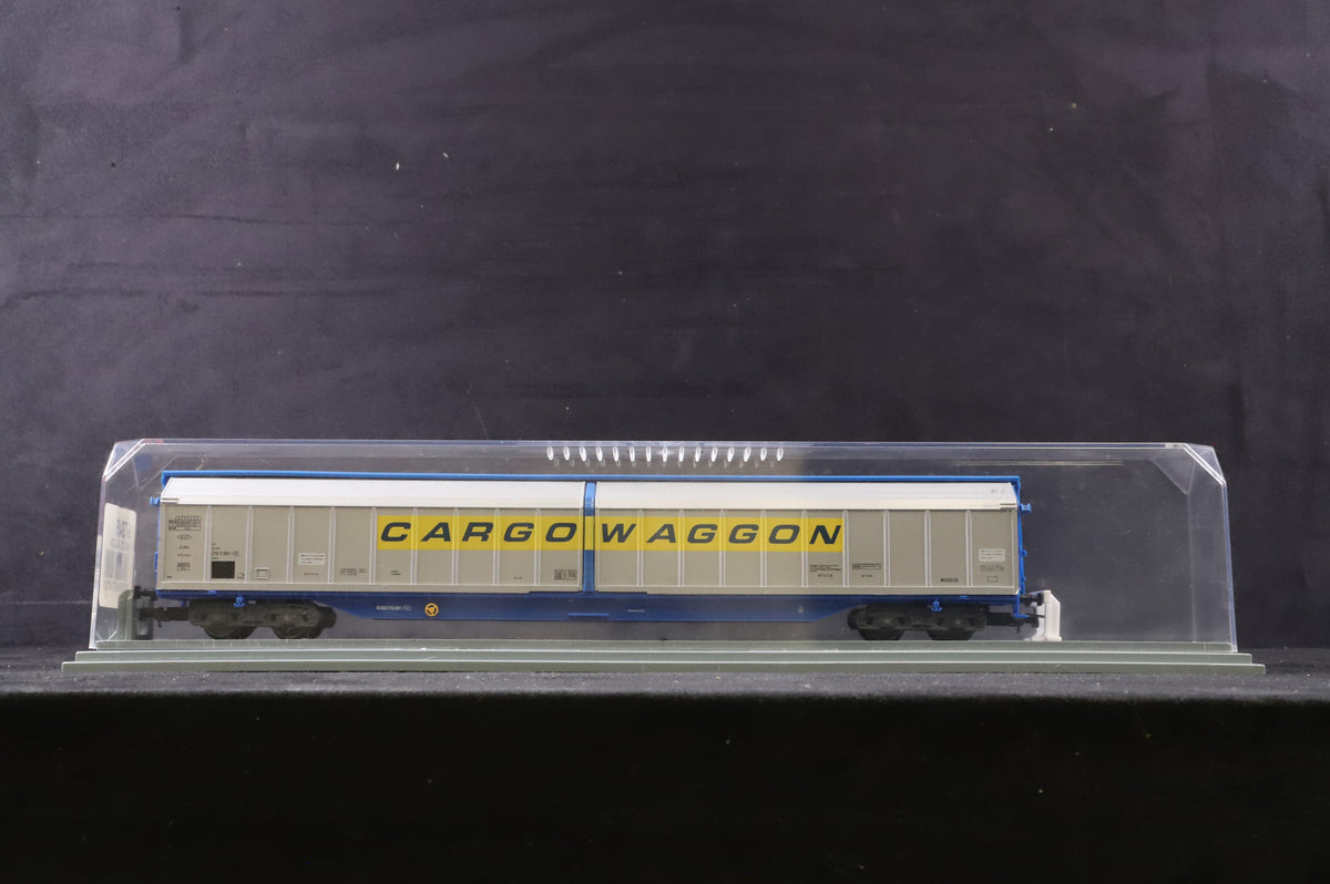 Jouef HO 673400(55) Rake Of 6 Bogie Cargowaggon Silver/Blue