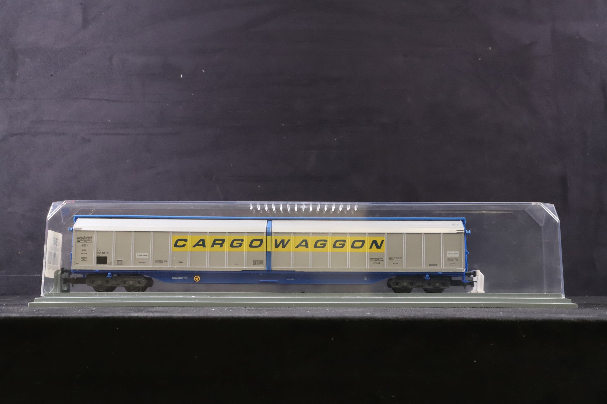 Jouef HO 673400(55) Rake Of 6 Bogie Cargowaggon Silver/Blue