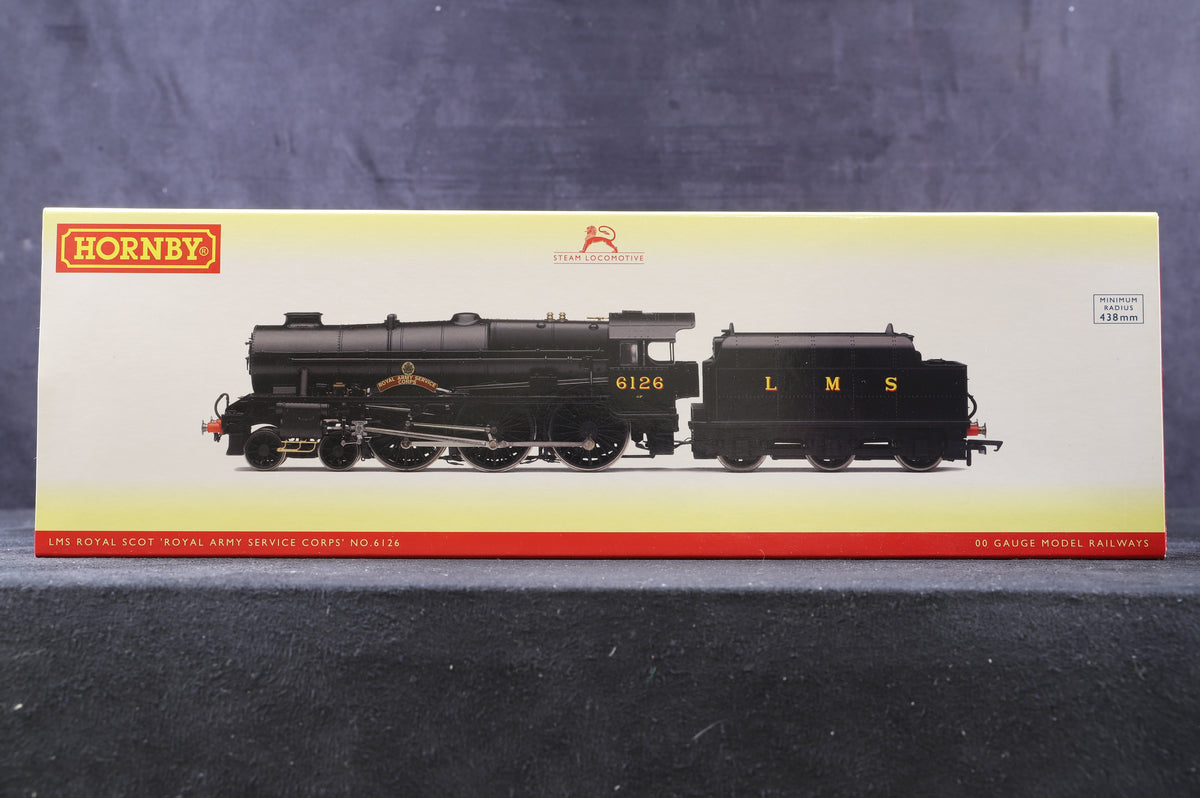 Hornby OO R3557 Royal Scot Class &#39;Royal Army Service Corps&#39; &#39;6126&#39; LMS Black