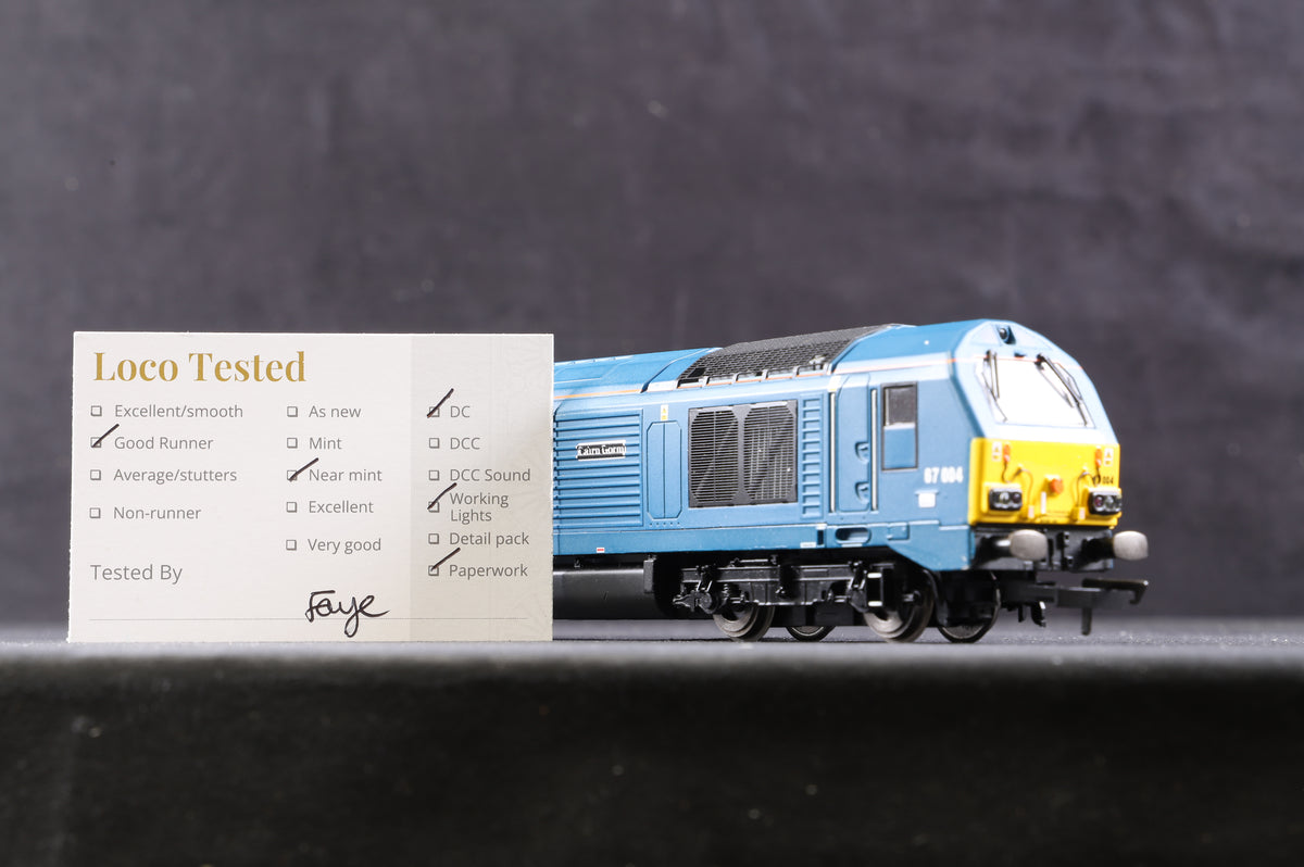 Hornby OO R3388TTS Class 67 &#39;67004&#39; &#39;Cairn Gorm&#39; Caledonian Sleeper, DCC Removed