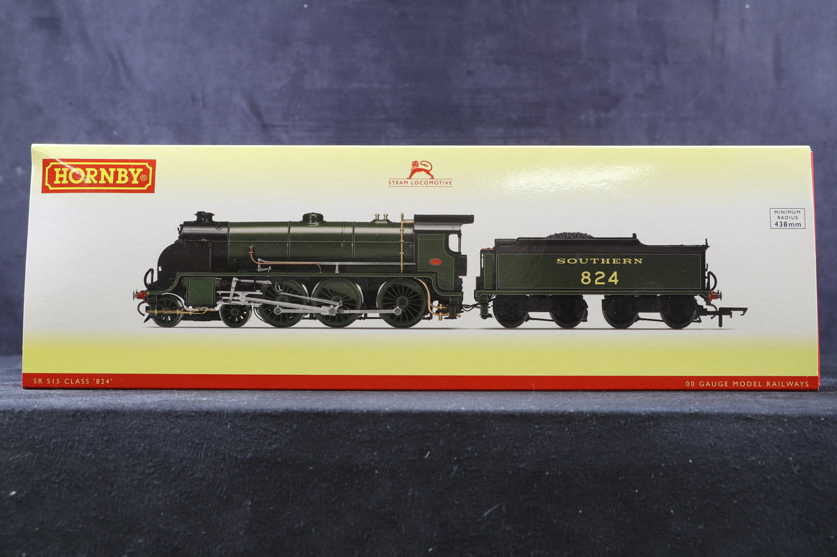 Hornby OO R3327 S15 Class &#39;824&#39; Southern Green