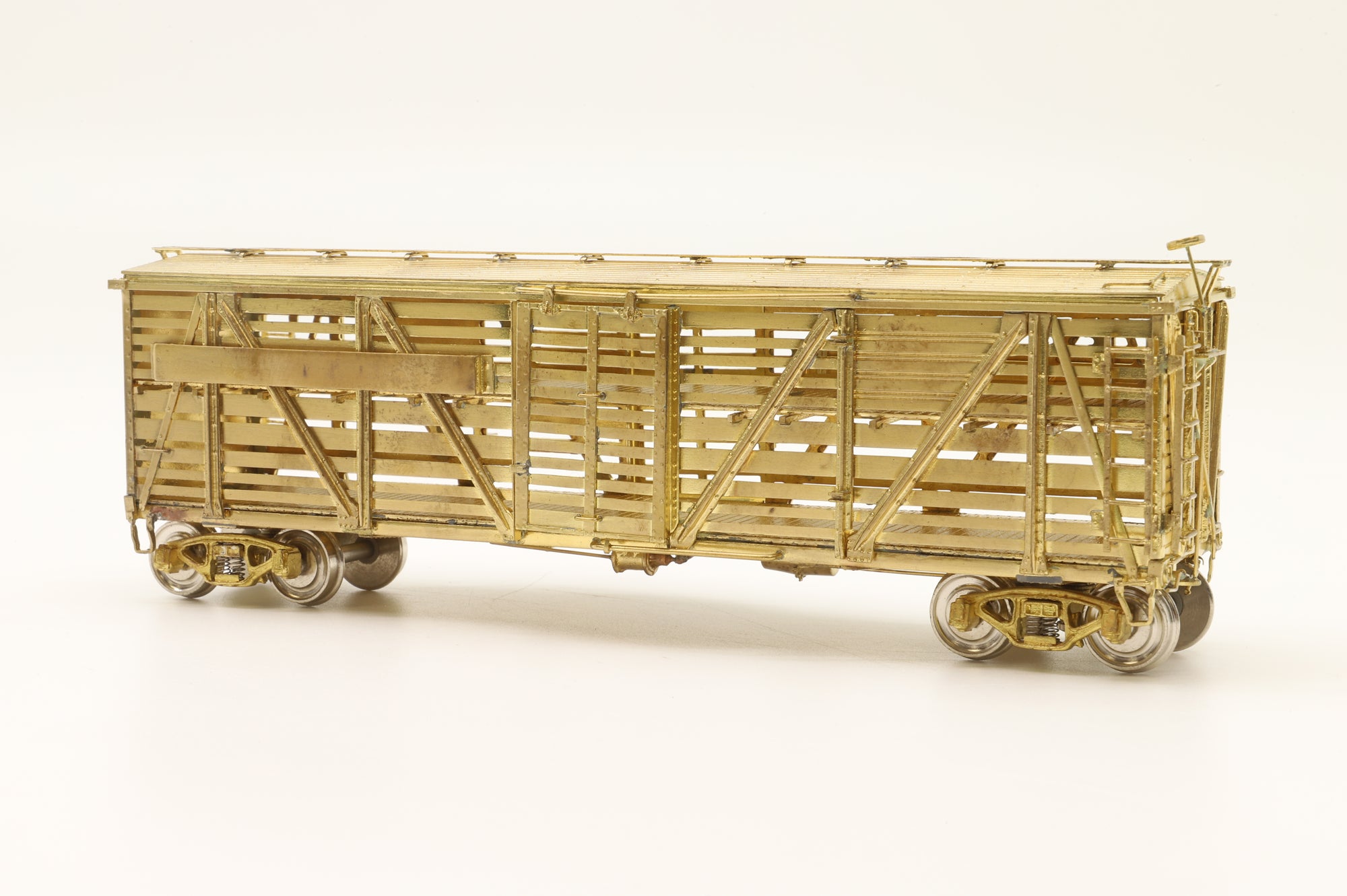 Iron Horse Models HO Brass 15596 PRR K8 AAR Class Double Deck Stock Car - Unpainted