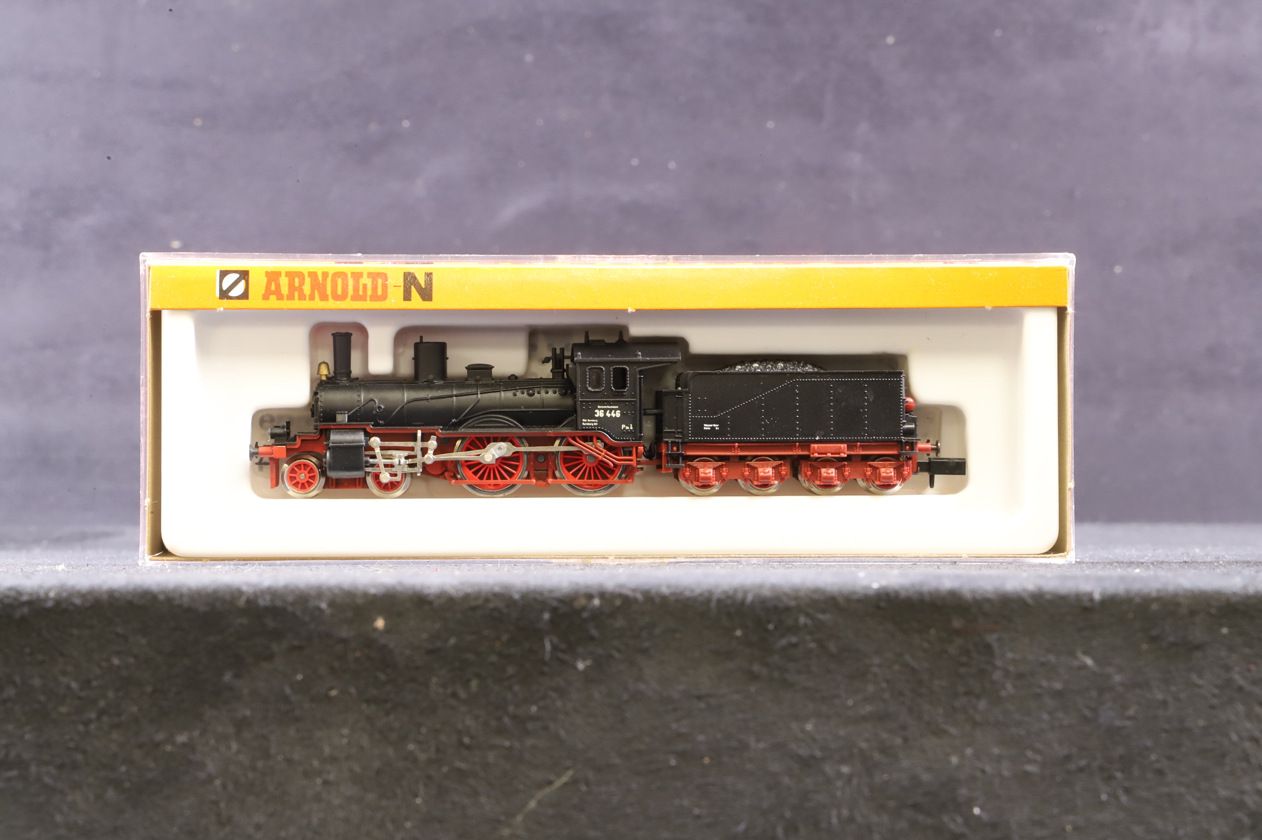 Arnold-N 2545 Class 36 4-4-0 36 446 DR Black/Red - Clark Railworks