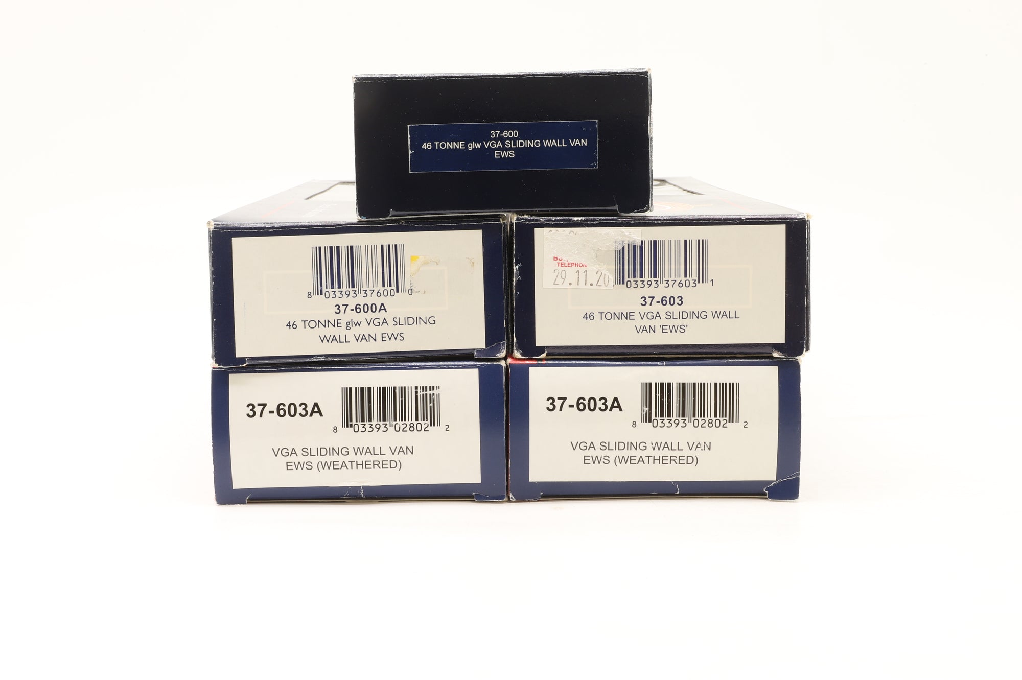 Bachmann OO Rake of 5 EWS VGA Wagons – Mixed Weathered/Pristine