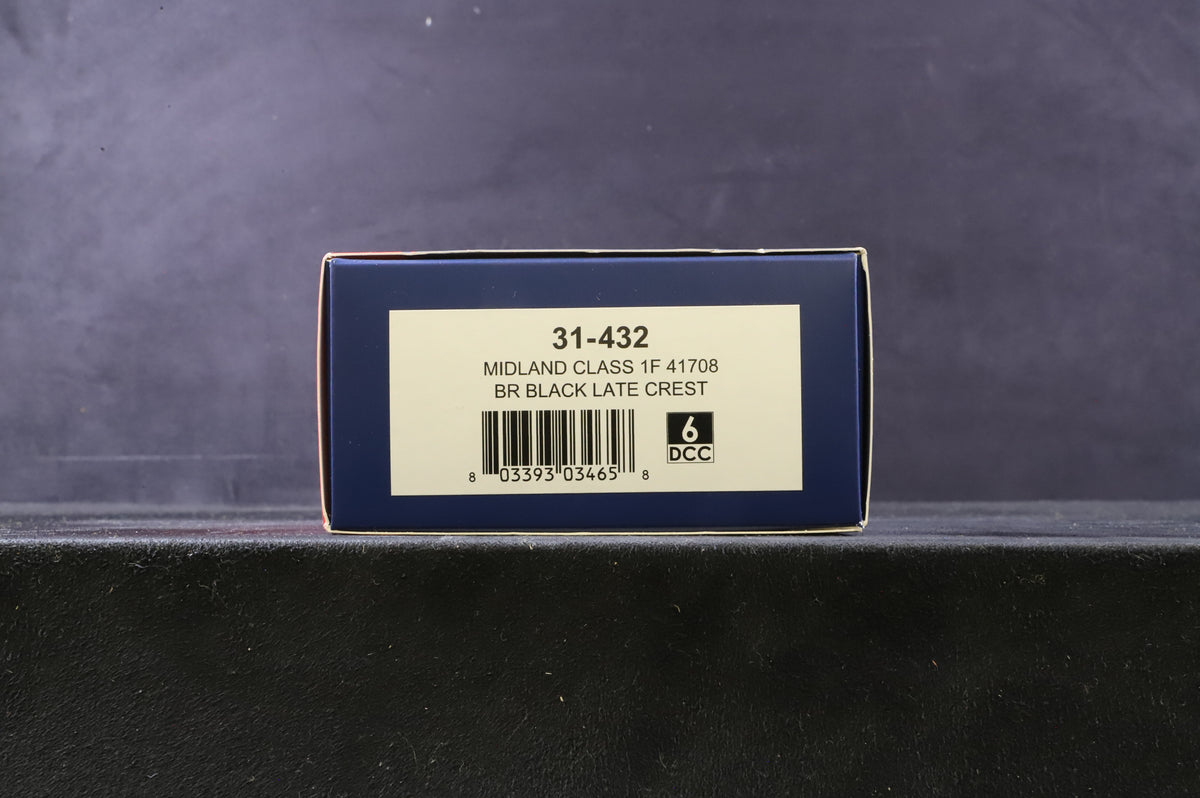 Bachmann OO 31-432 Midland Class 1F &#39;41708&#39; BR Black L/C