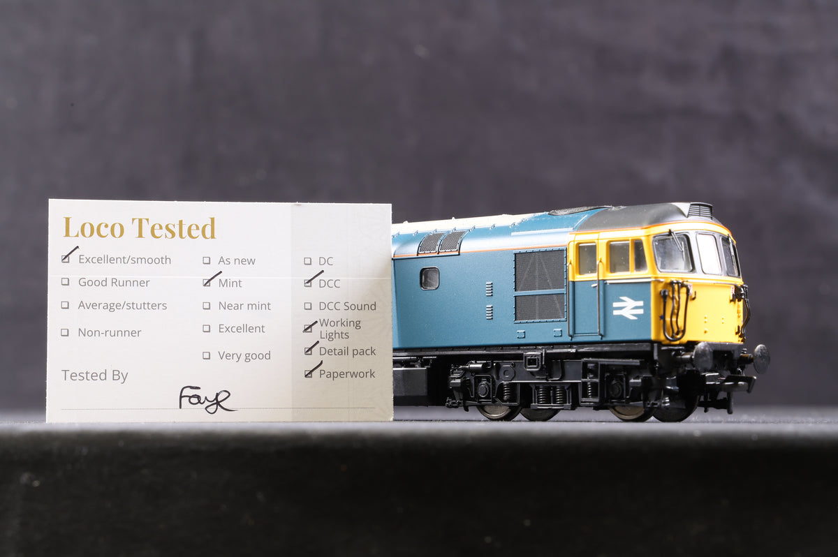 Heljan OO 3345 Class 33/1 &#39;3112&#39; &#39;Templecombe&#39; BR Blue, DCC Fitted