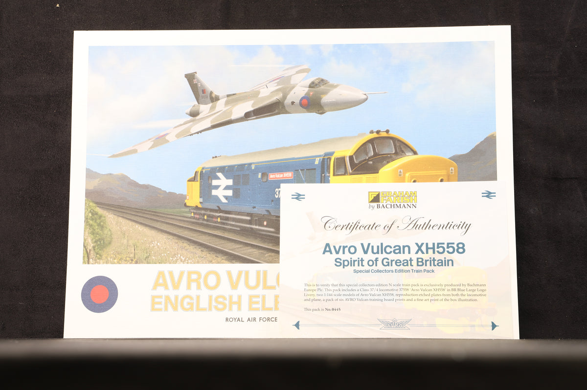 Graham Farish 370-375 &#39;Avro Vulcan XH558&#39; The Spirit of Great Britain, Special Collectors&#39; Edition