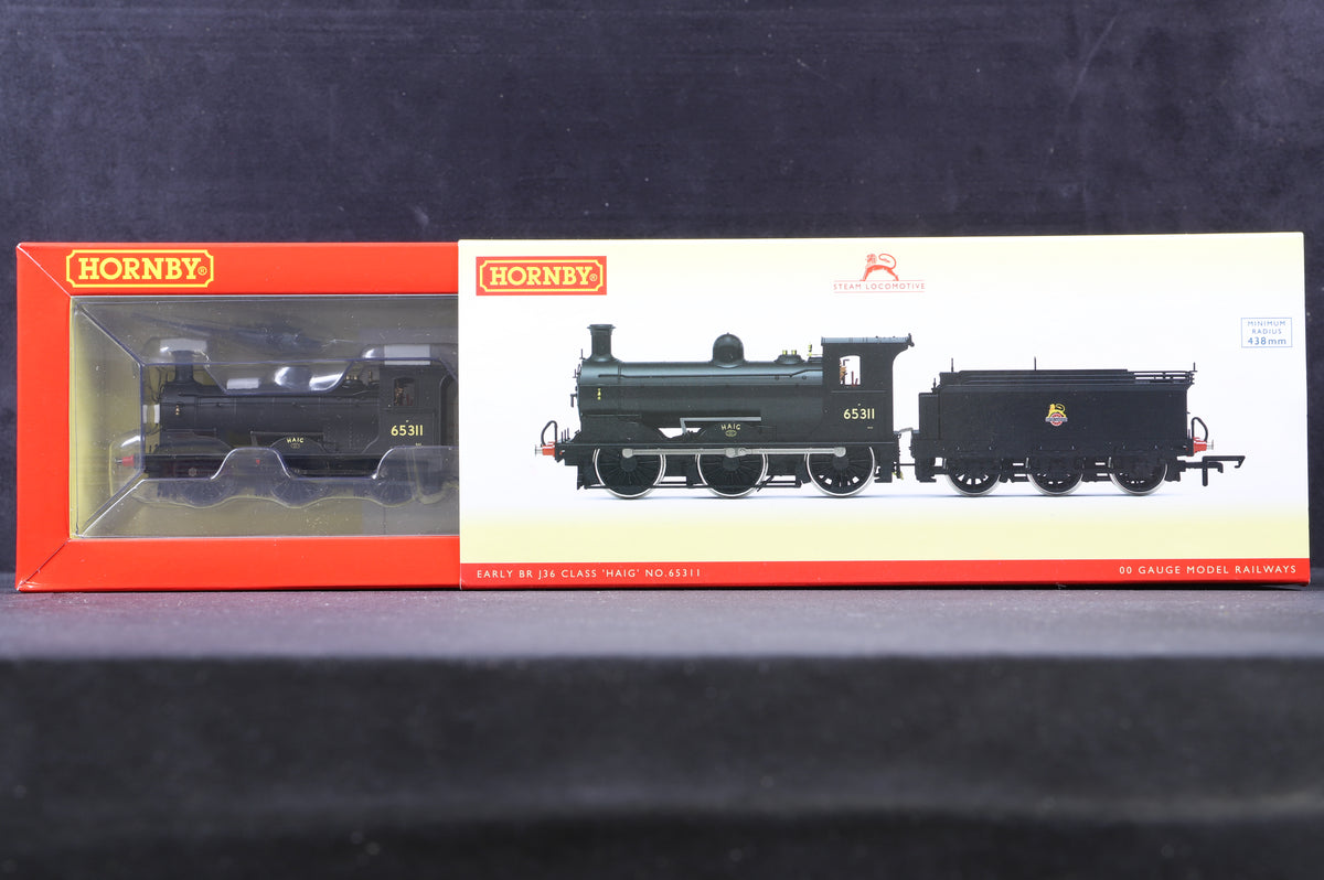 Hornby OO R3622 J36 Class &#39;Haig&#39; &#39;65311&#39; BR Black E/C