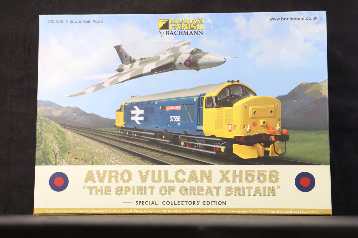 Graham Farish 370-375 &#39;Avro Vulcan XH558&#39; The Spirit of Great Britain, Special Collectors&#39; Edition