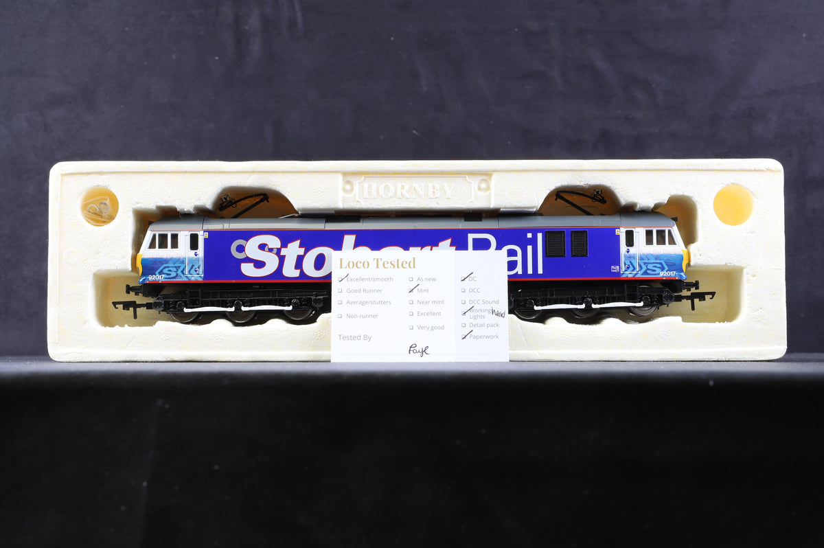 Hornby OO R3057 Class 92 &#39;92017&#39; Stobart Rail