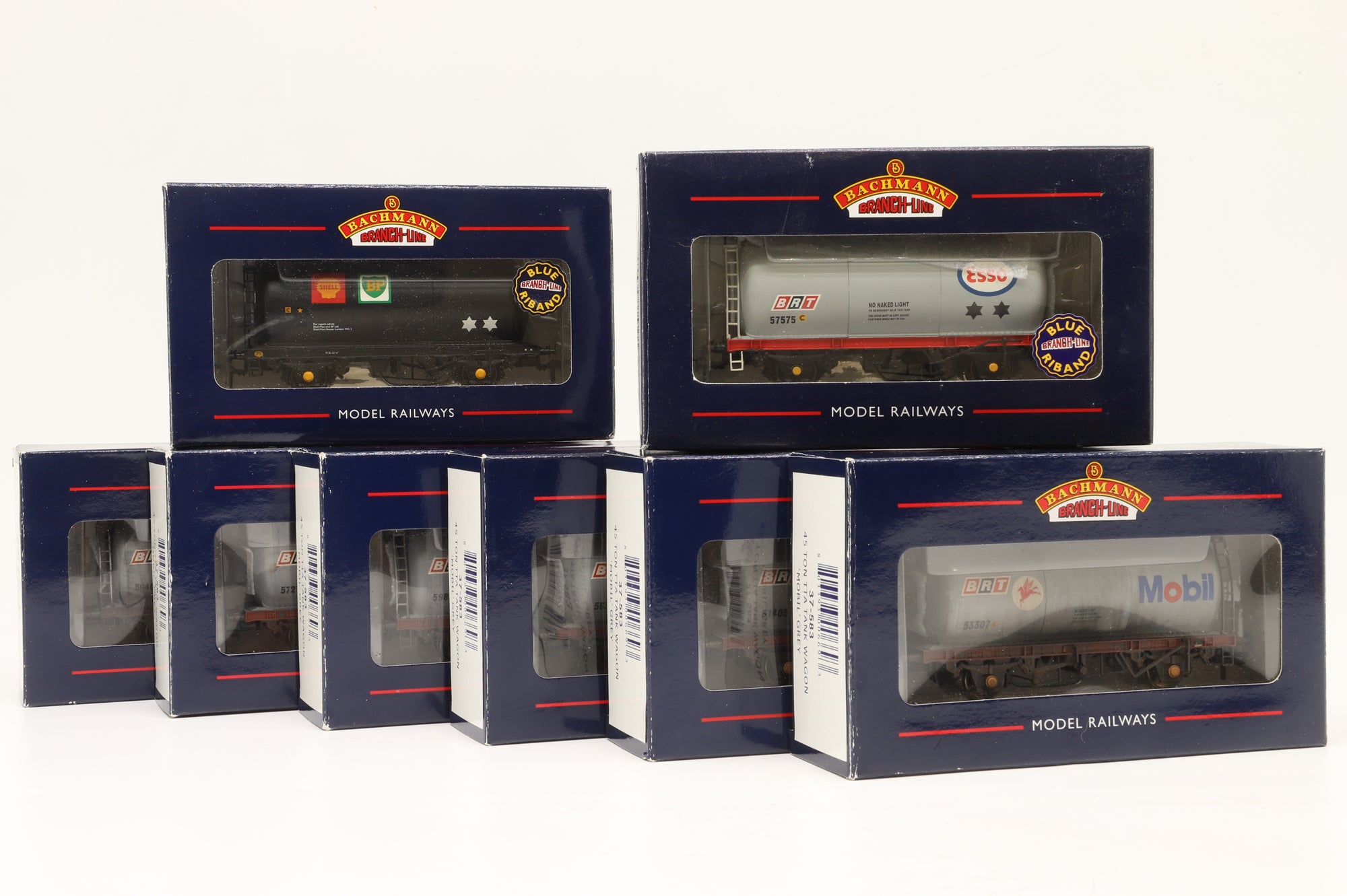 Bachmann OO Rake Of 8 45 Ton TTA Fuel Tank Wagons Pro Weathered Inc. 37-577Z, 37-576 & 37-583 x6