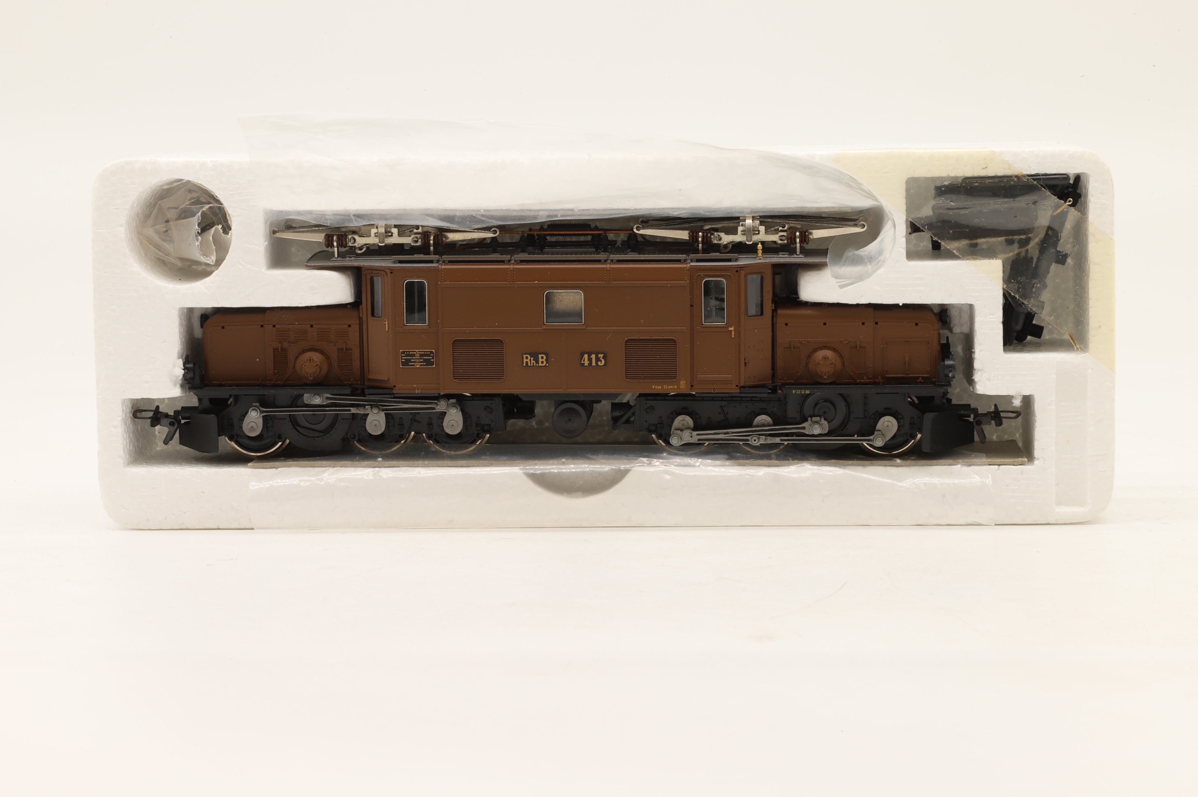 BEMO HOm 1255103 Ge 6/6 #413 in RhB Brown - Clark Railworks