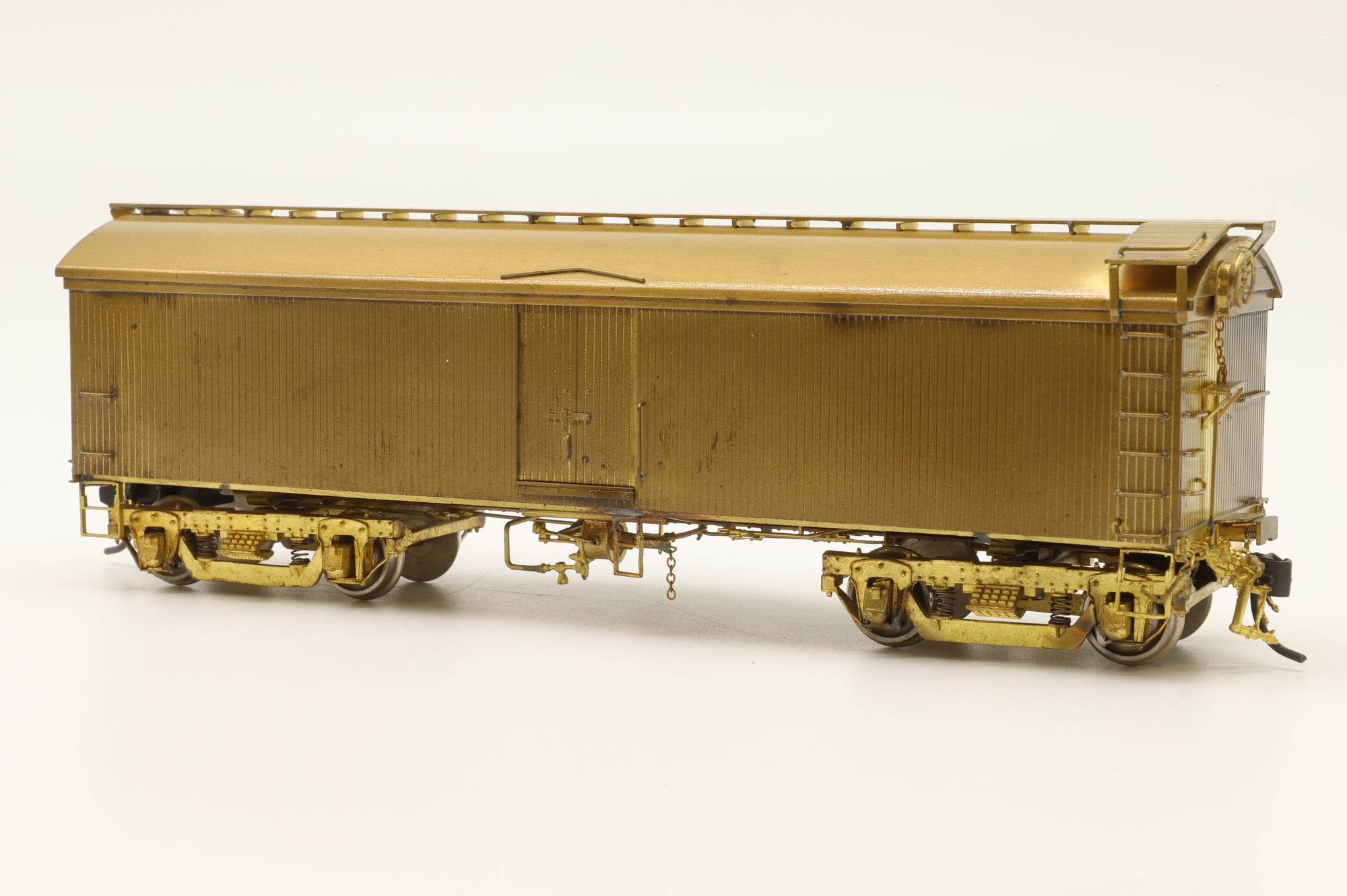 Rail Works Limited HO Brass Lackawanna 42' Wood Milk Car w/ Car, Roof Walk, & No Hatches - Unpainted