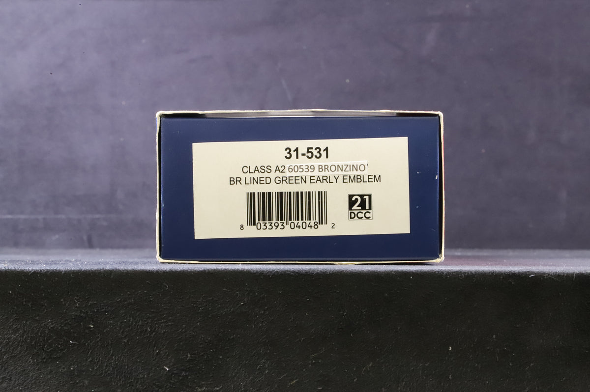 Bachmann OO 31-531 Class A2 &#39;60539&#39; &#39;Bronzino&#39; BR Lined Green E/C TMC Weathered Renamed &amp; Renumbered