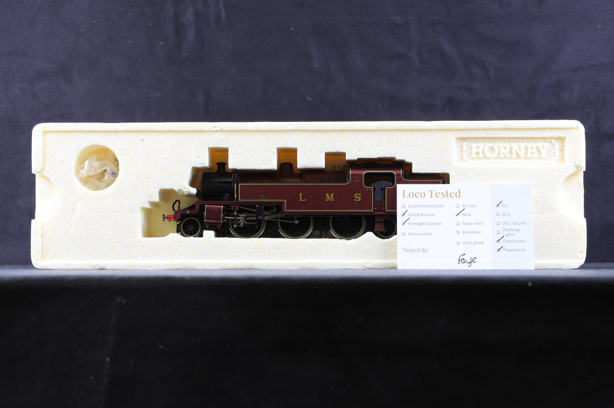 Hornby OO R3020 Fowler 2-6-4T Class 4P Locomotive &#39;2308&#39; LMS Crimson