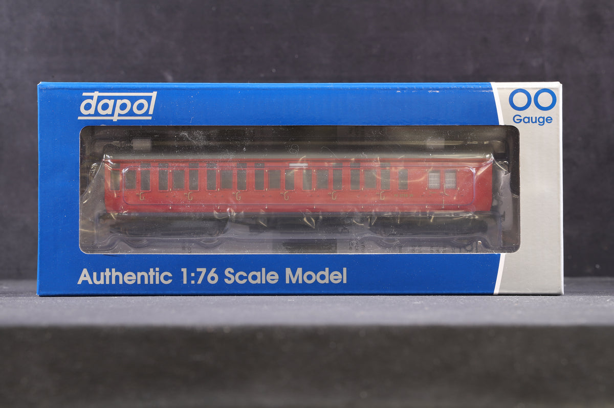 Dapol OO 4P-020-502/512/ 522 Rake Of 3 GWR Toplight M/Line City BR Maroon