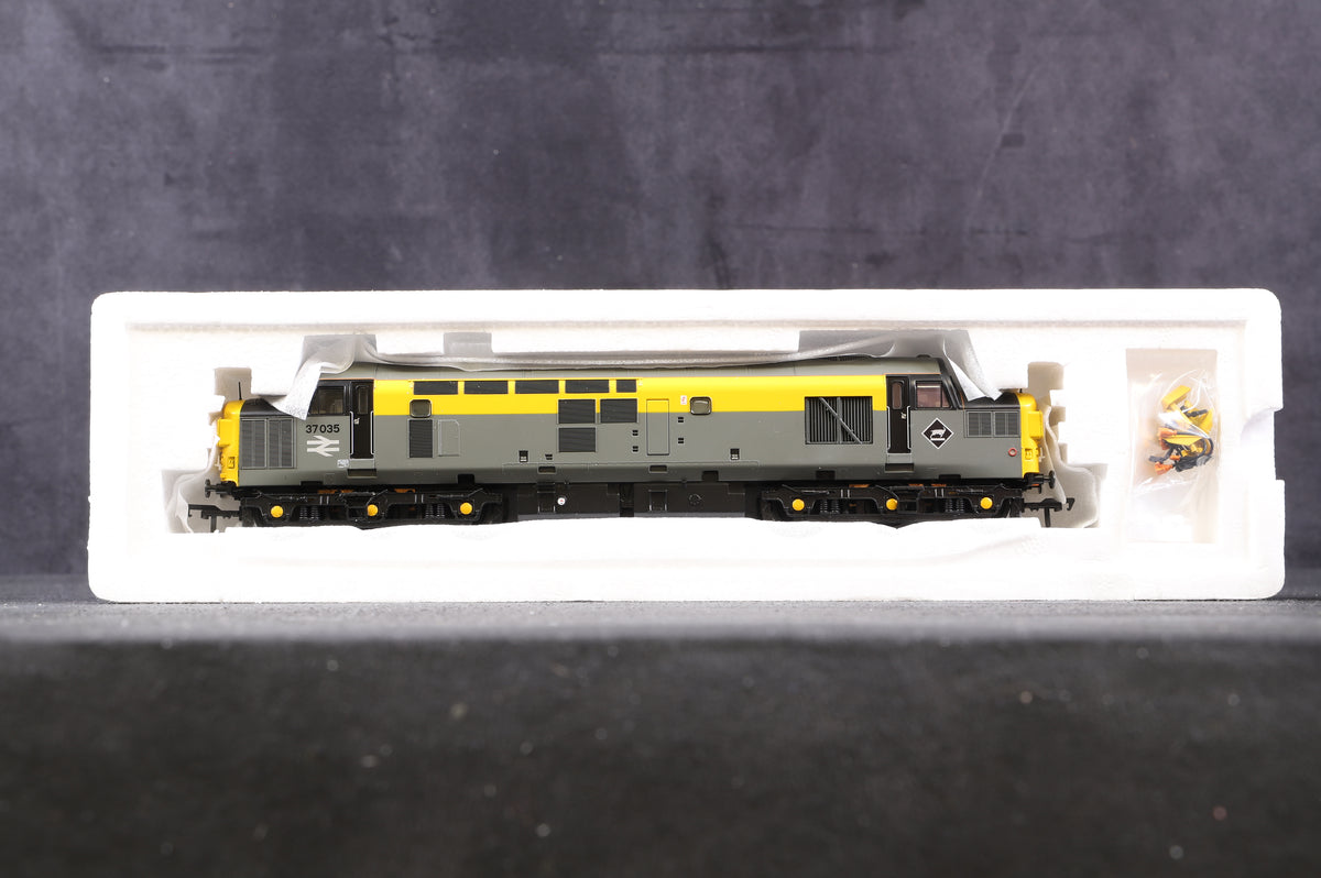 Bachmann OO 32-779 Class 37/0 &#39;37035&#39; Civil Engineers Dutch Grey/ Yellow Corner Indicator Boxes