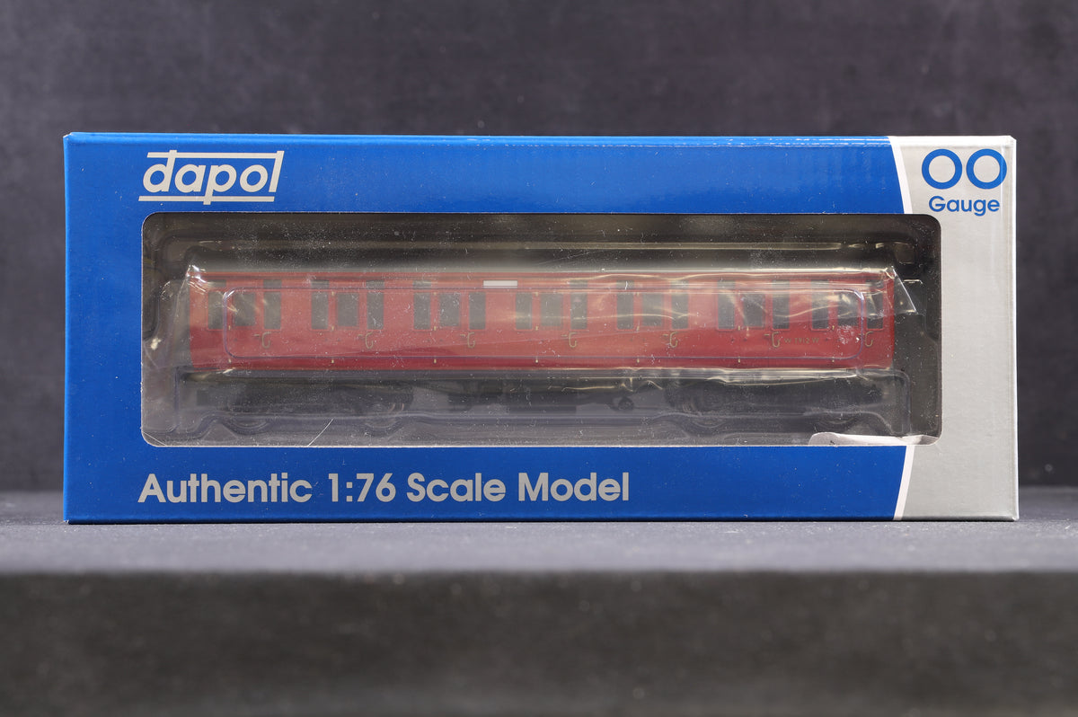 Dapol OO 4P-020-502/512/ 522 Rake Of 3 GWR Toplight M/Line City BR Maroon