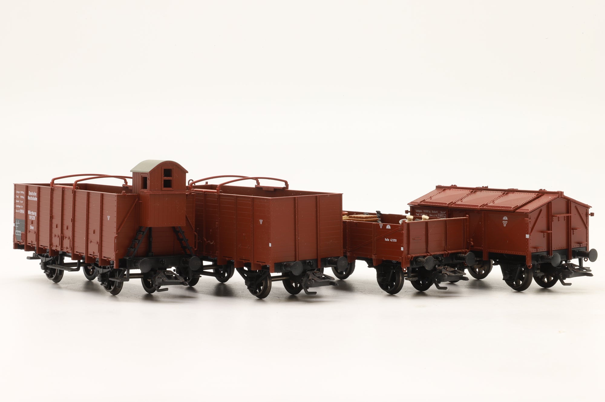 Fleischmann HO Rake of 4x Assorted DRG Wagons