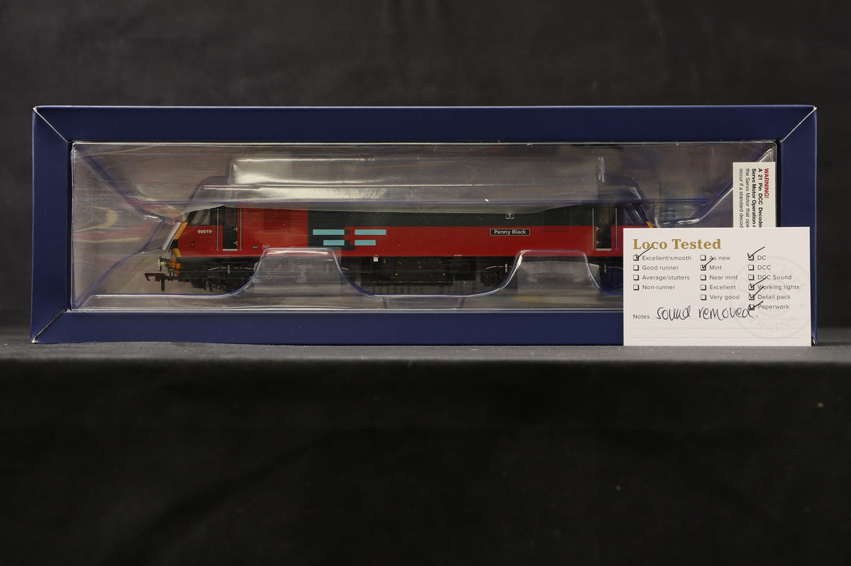 Bachmann OO 32-614SF Cl.90 &#39;90019&#39; &#39;Penny Black&#39; Rail Exp. Systems, DC Only, Sound Removed
