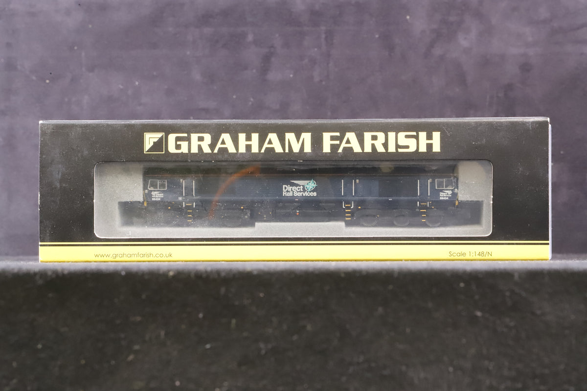 Graham Farish N Gauge 371-397 Class 66 66434 in Direct Rail Services Blue